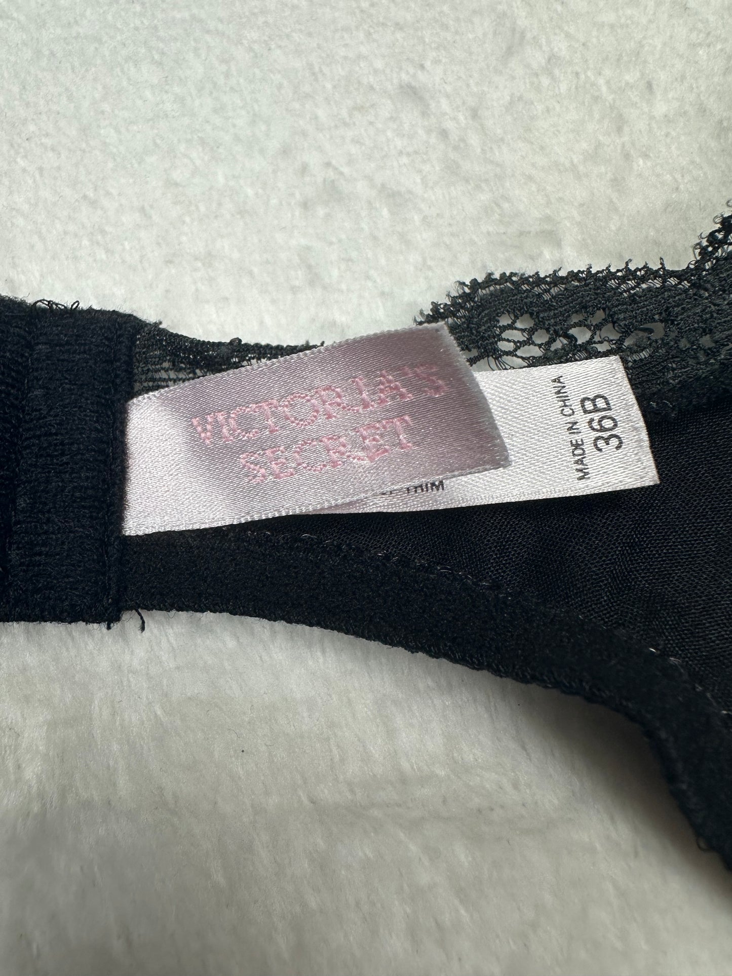 Rare Victoria’s Secret Black Rose Silk Slip 36B & 36C