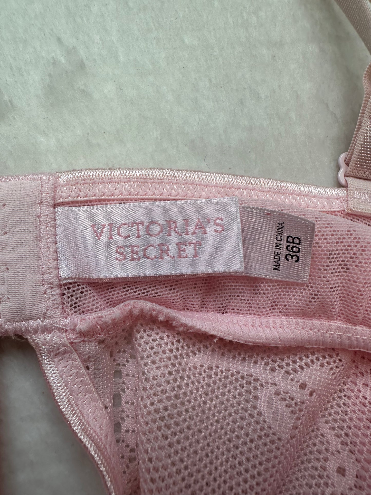 Victoria’s Secret Pink Sheer Lace Layered Babydoll 36B