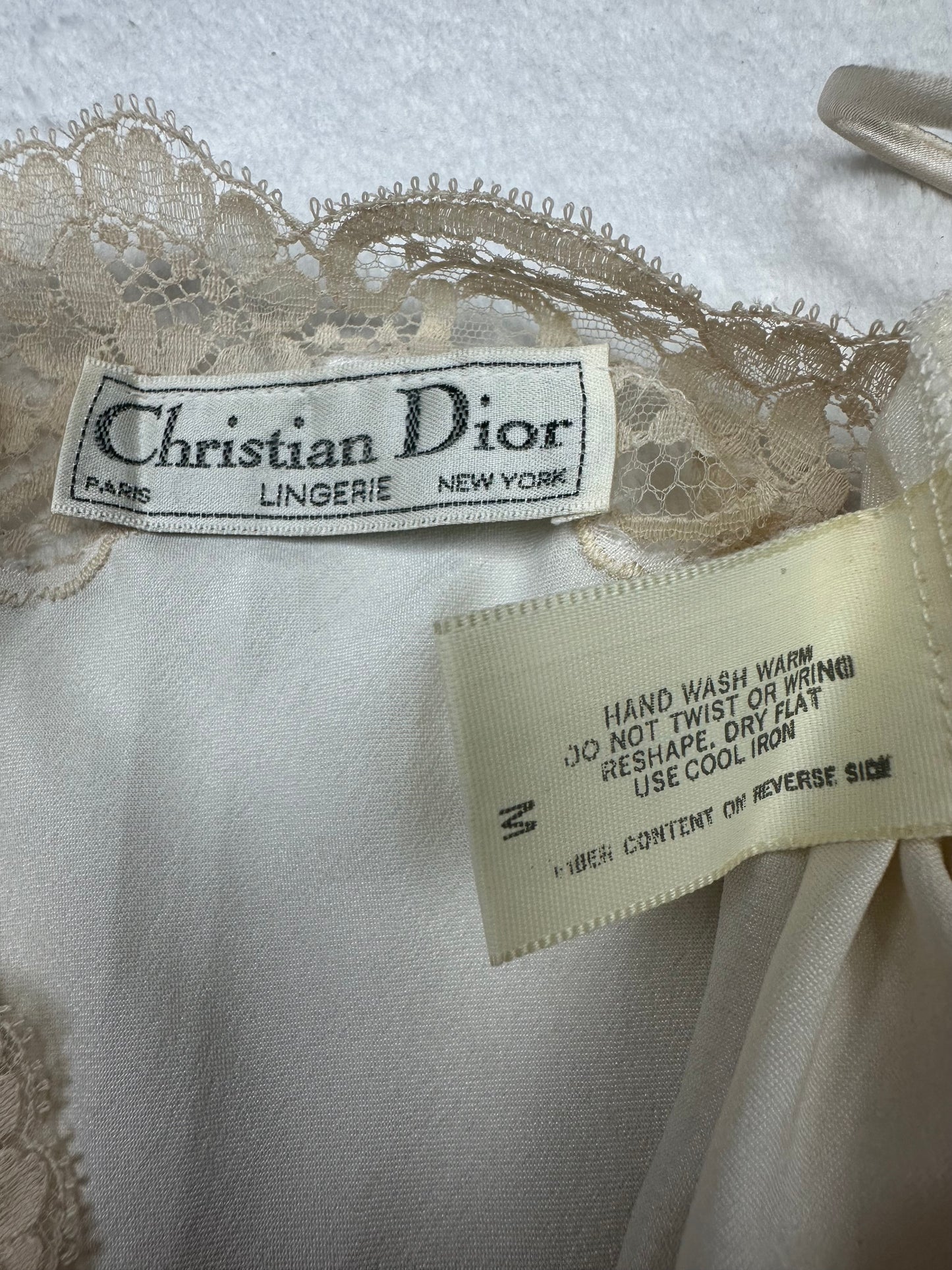 Christian Dior White & Cream Bodysuit M