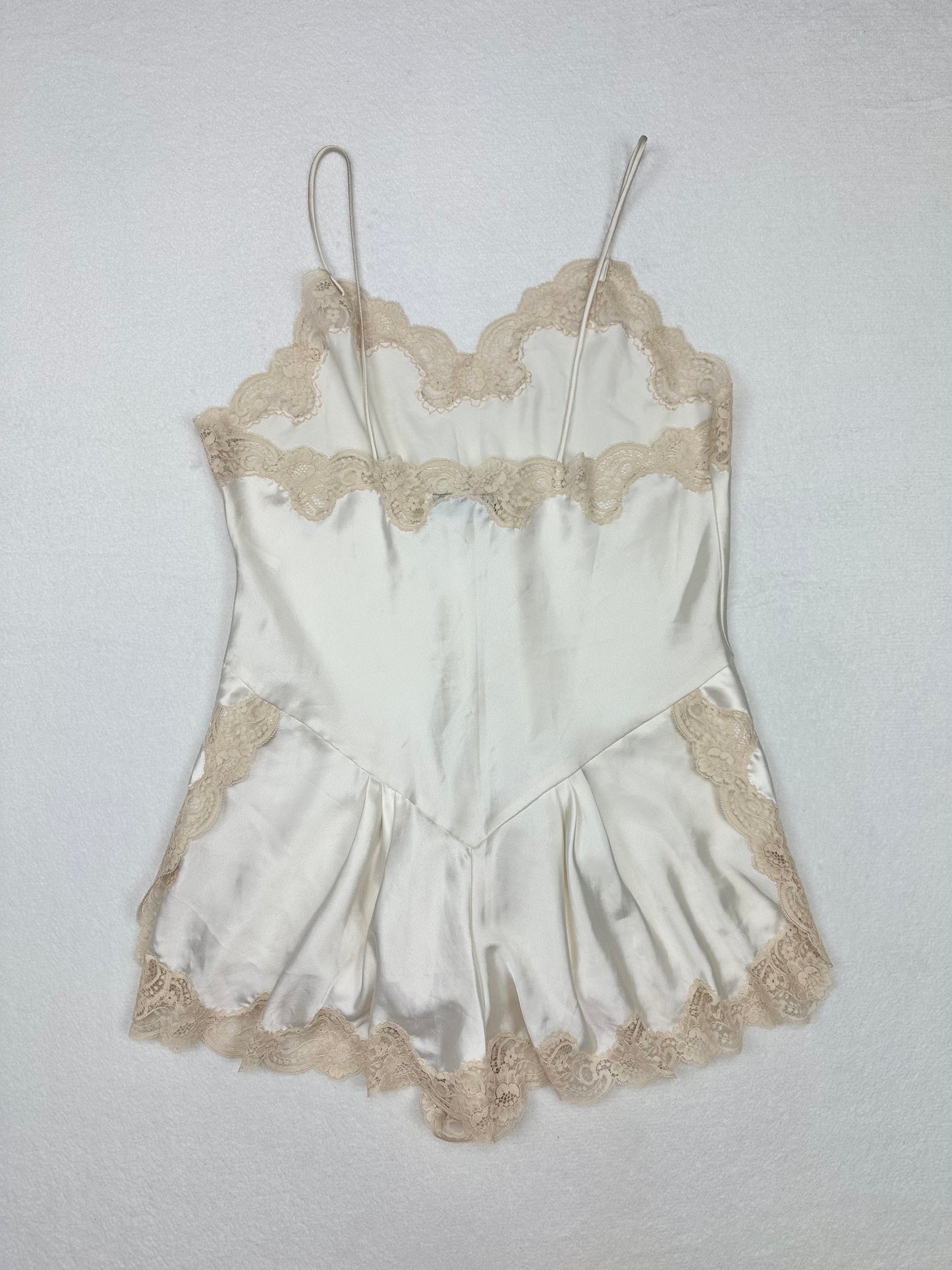 Christian Dior White & Cream Bodysuit M
