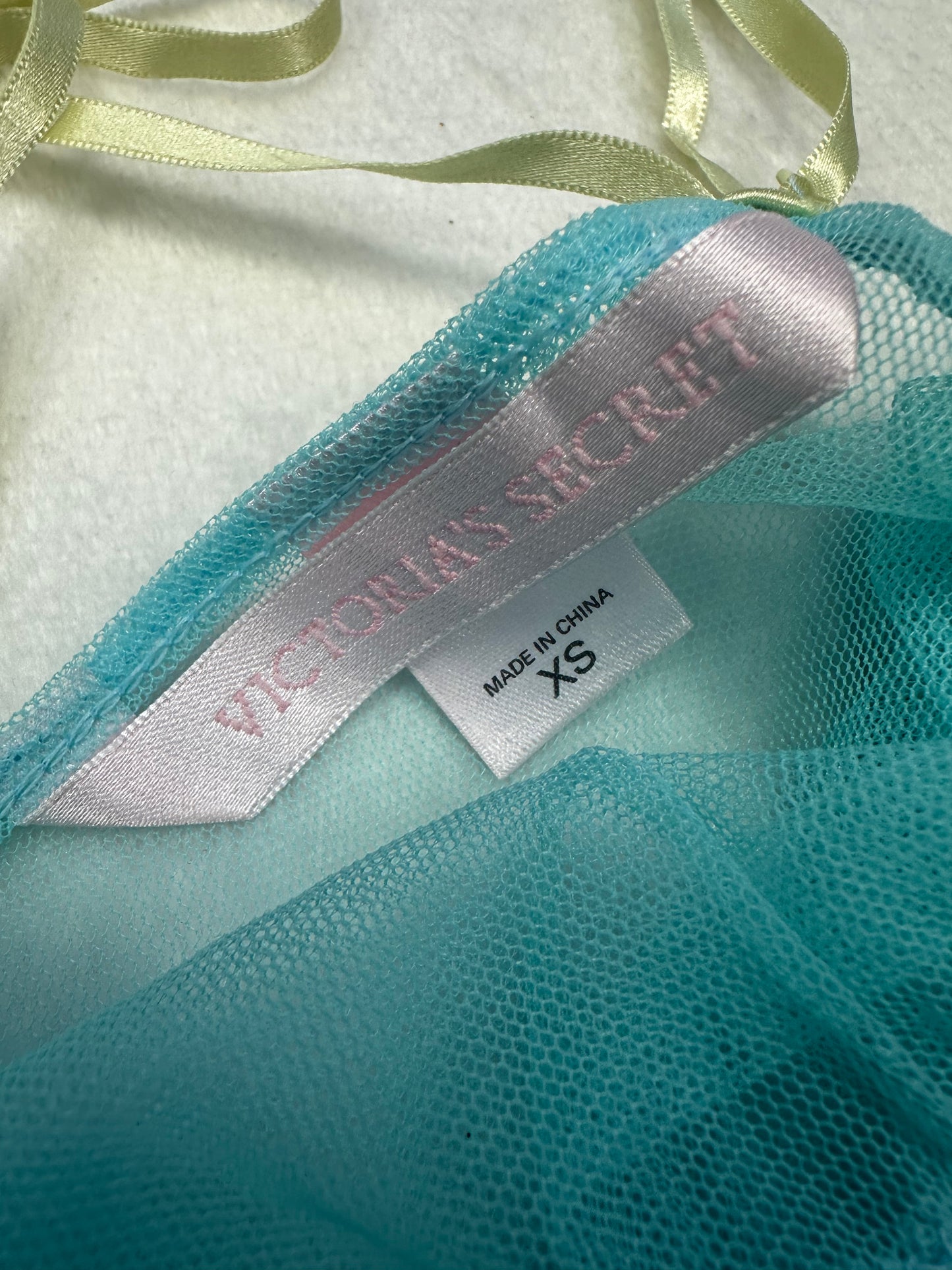 Victoria’s Secret Blue Sheer Lace Babydoll XS