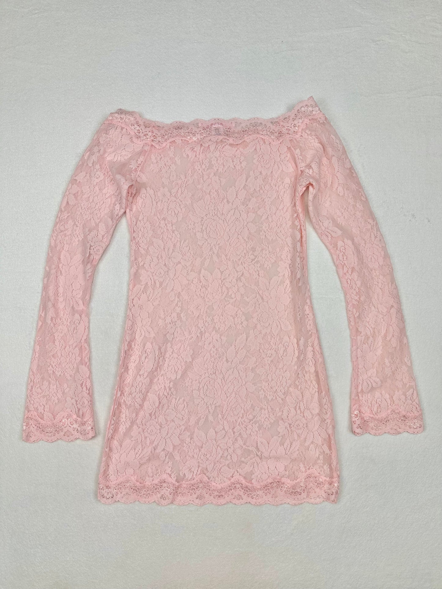 Victoria’s Secret Pink All Lace Long Sleeve Slip M