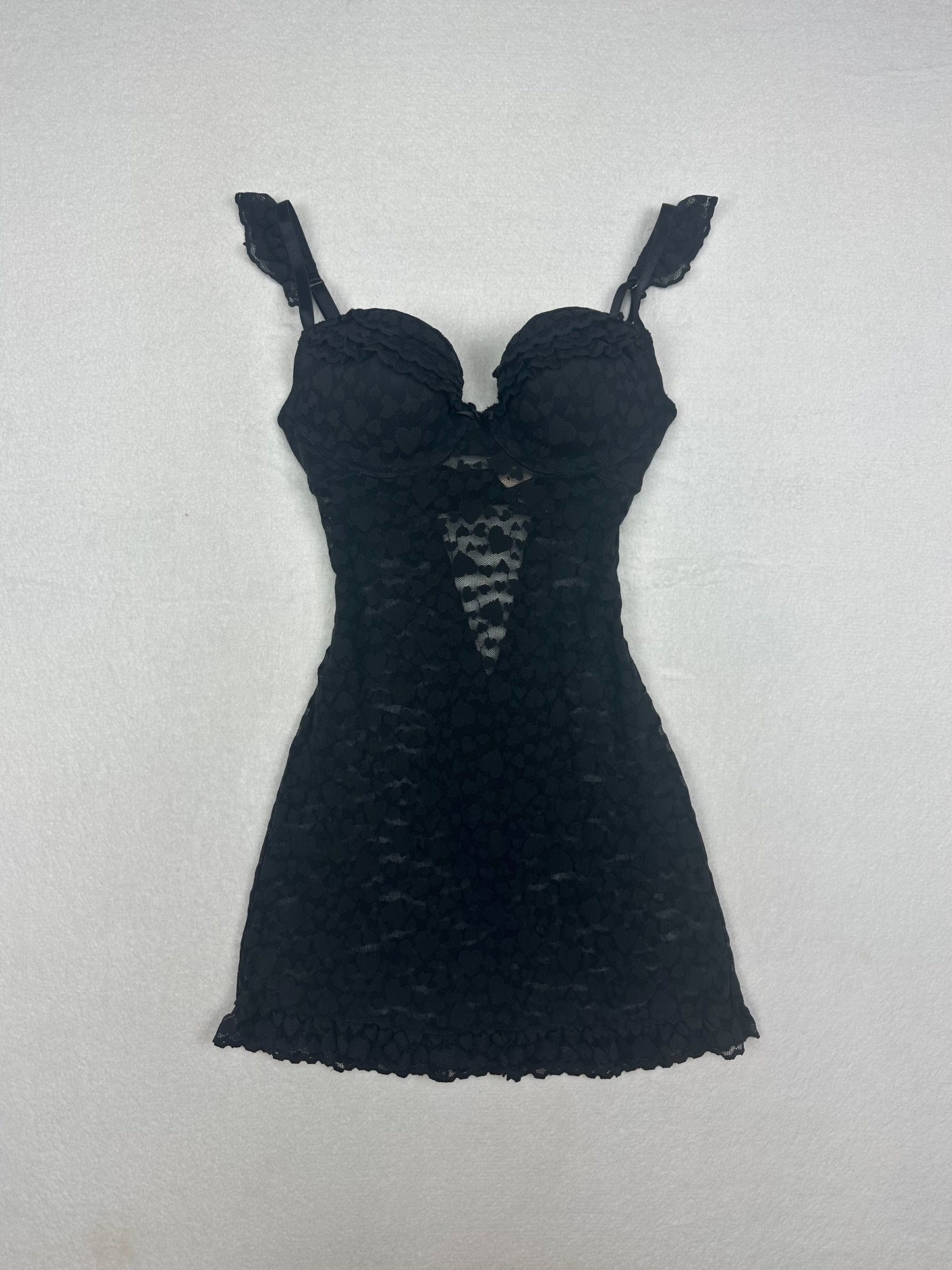 NWT Victoria’s Secret Black Heart Bodycon Slip S