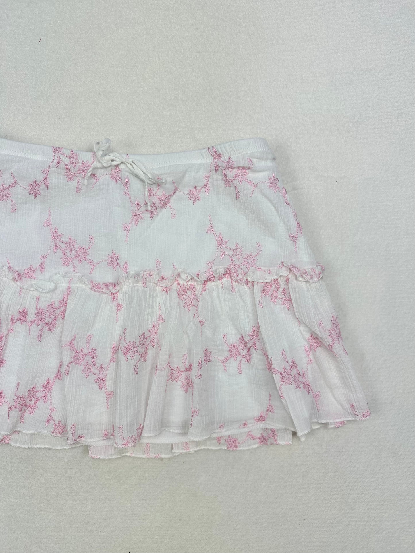 Rare Wet Seal White & Pink Mini Skirt M-S
