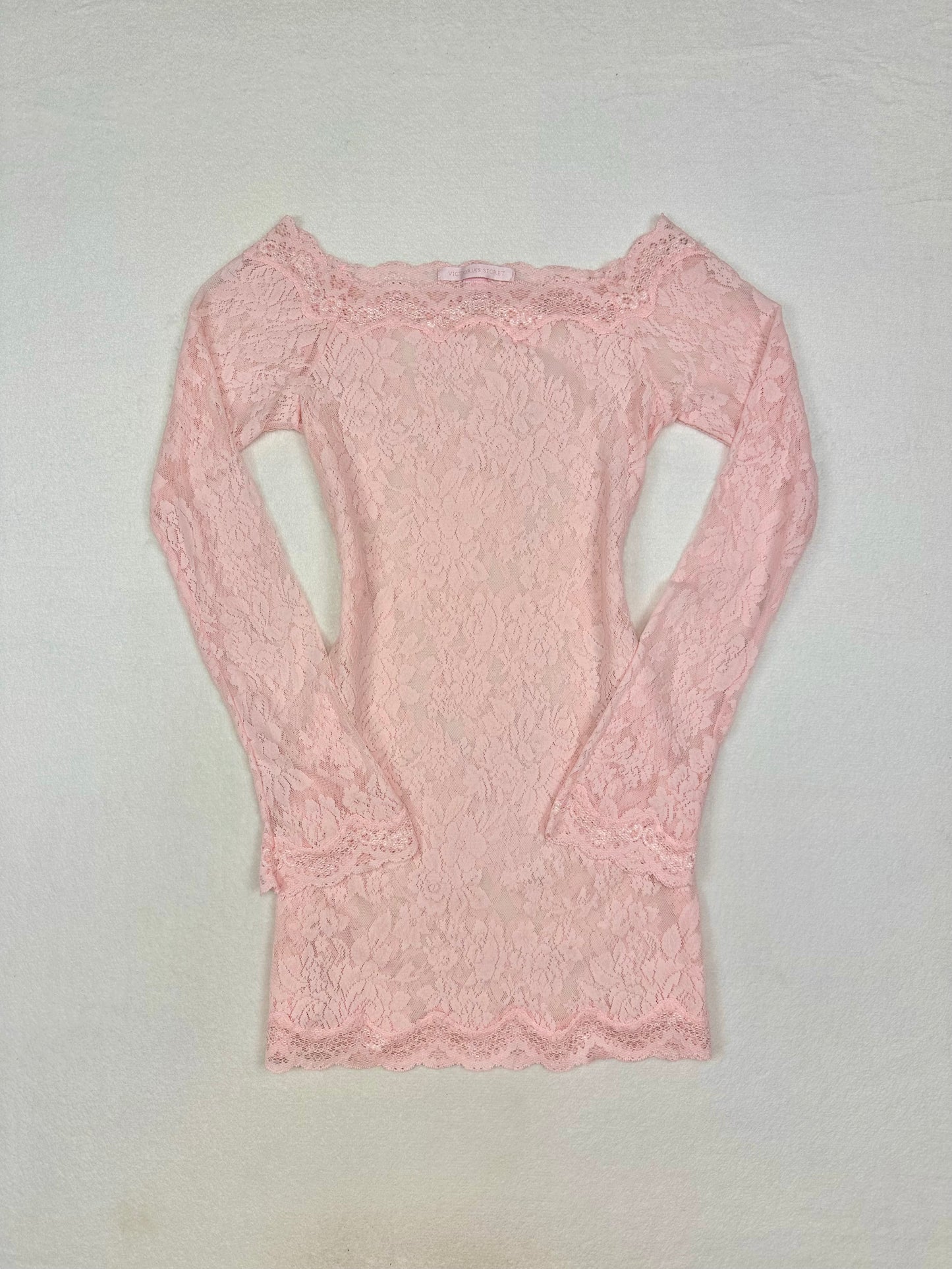 Victoria’s Secret Pink All Lace Long Sleeve Slip M