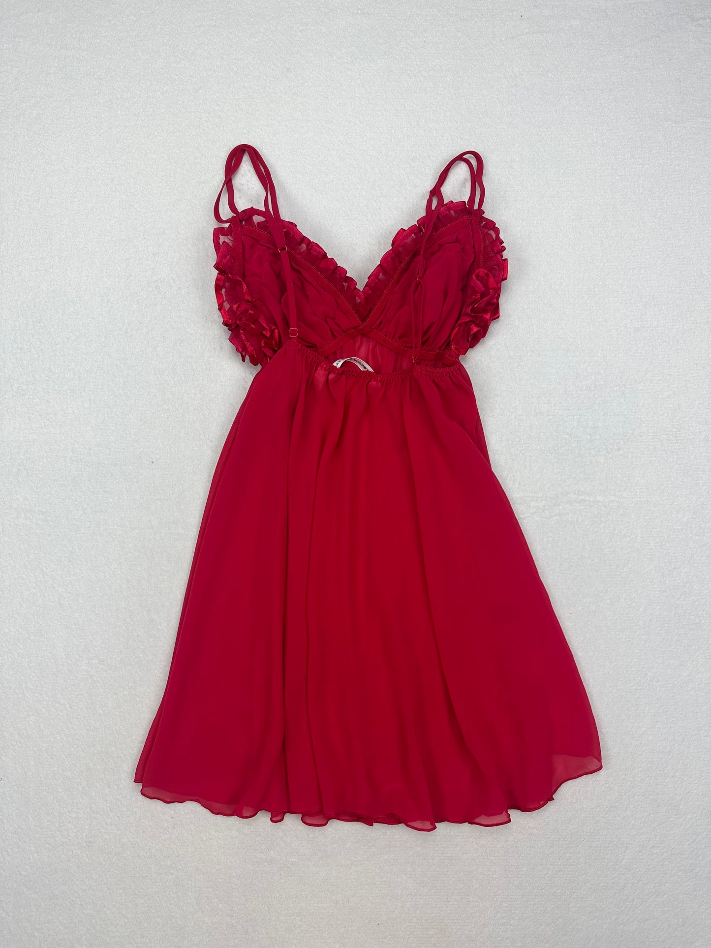 Vintage Victoria’s Secret Red Ruffle Babydoll XS