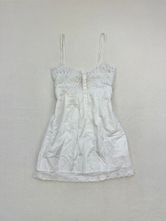 Vintage Victoria’s Secret Gold Label White Lace Slip S