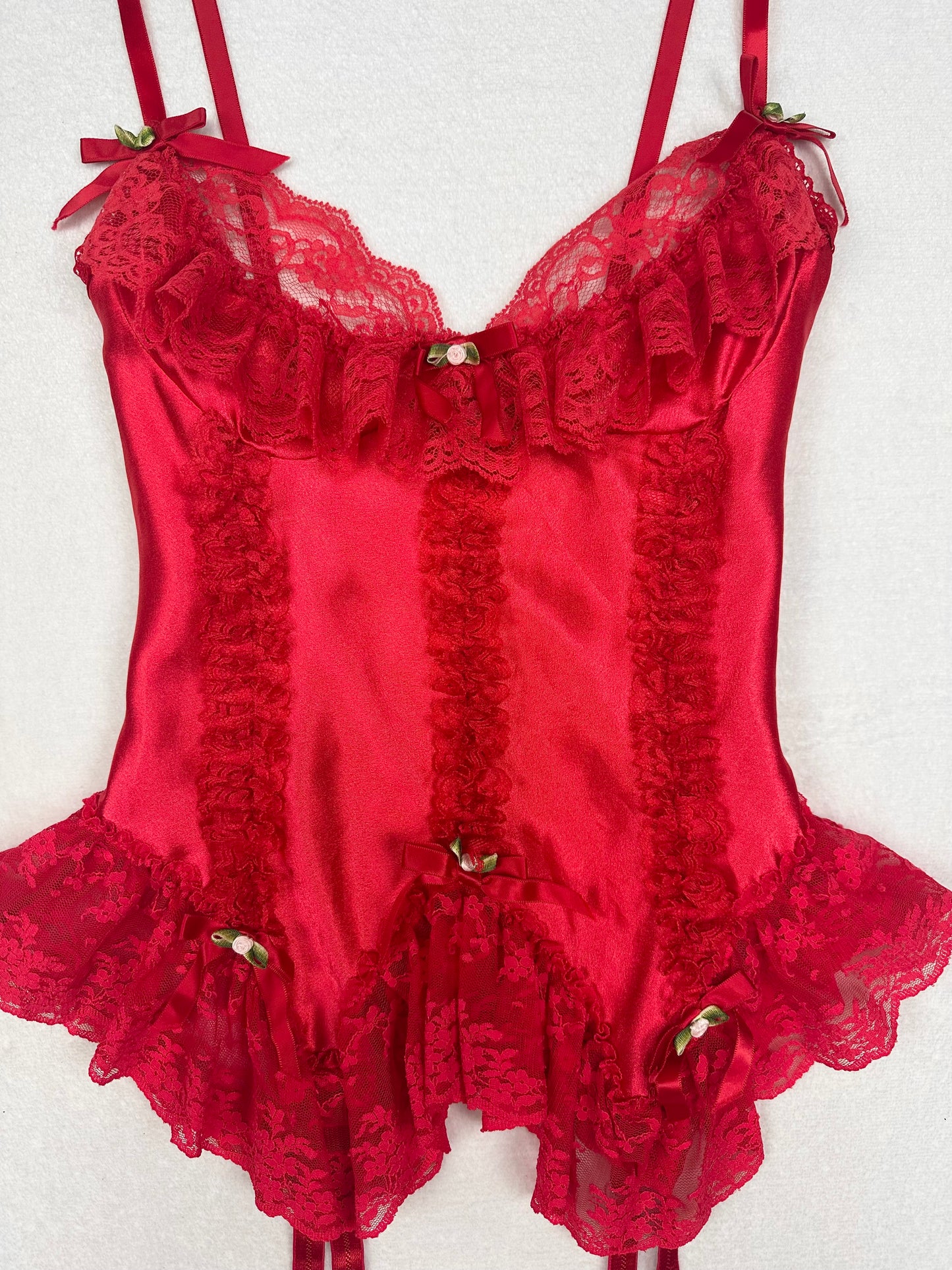 Vintage Red Lace Top S/M