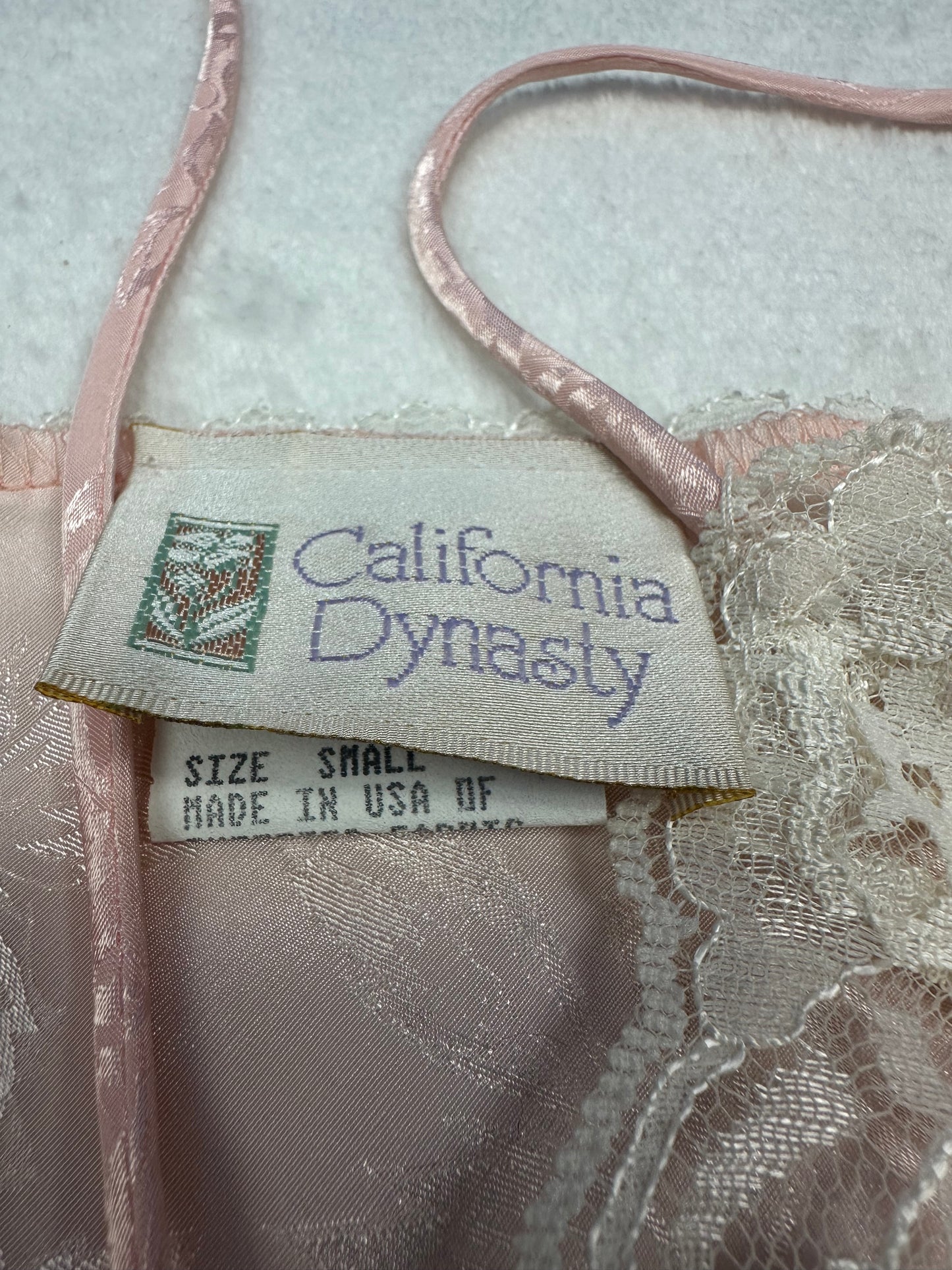 California Dynasty Pink & Cream Slip S-M