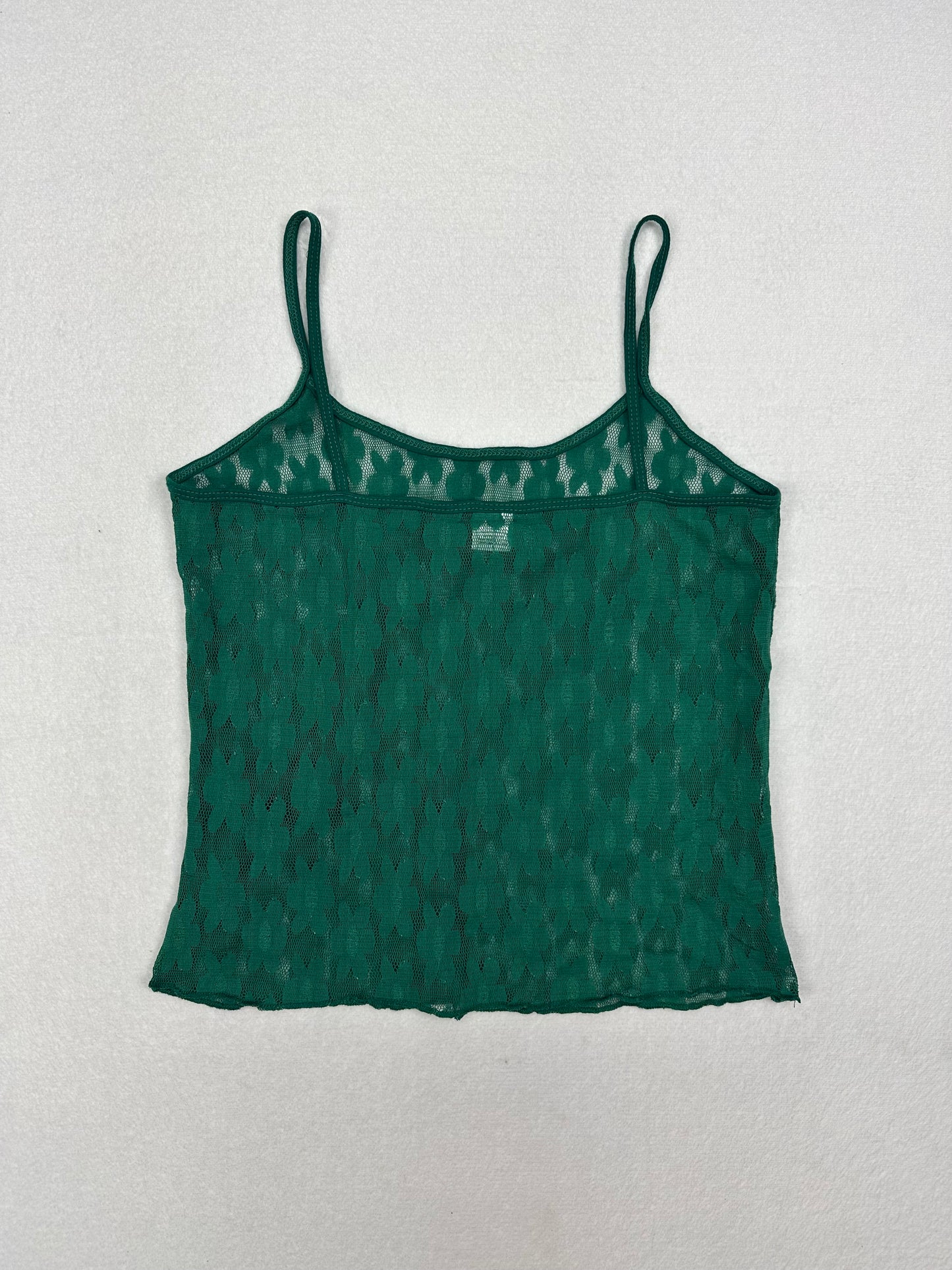 Green Flower Lace Cami L