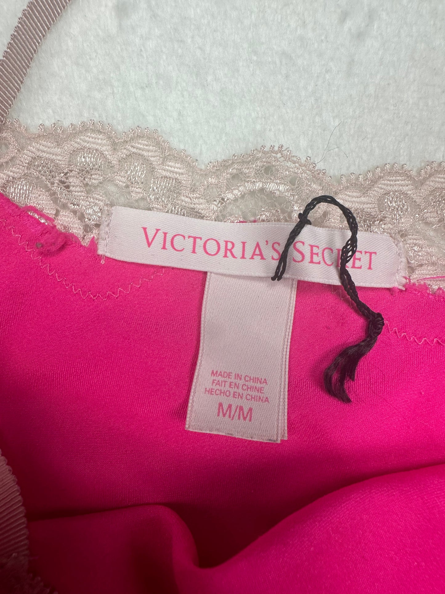 Victoria’s Secret Hot Pink & Cream Slip M