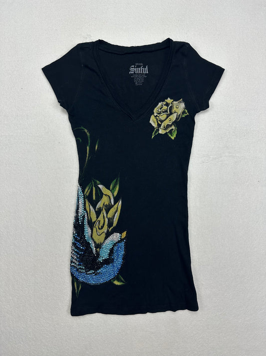 Sinful Black Shirt S-XS