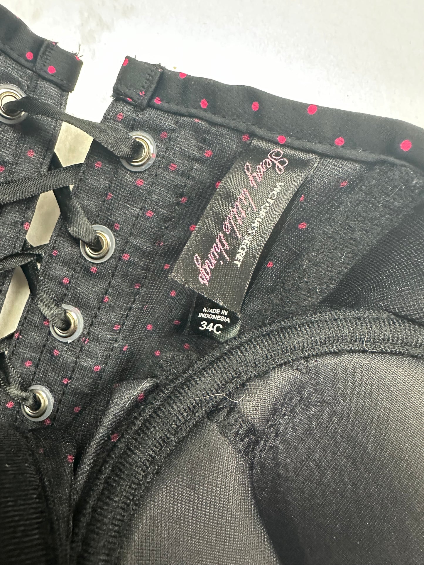 Victoria’s Secret Black & Pink Corset 34C