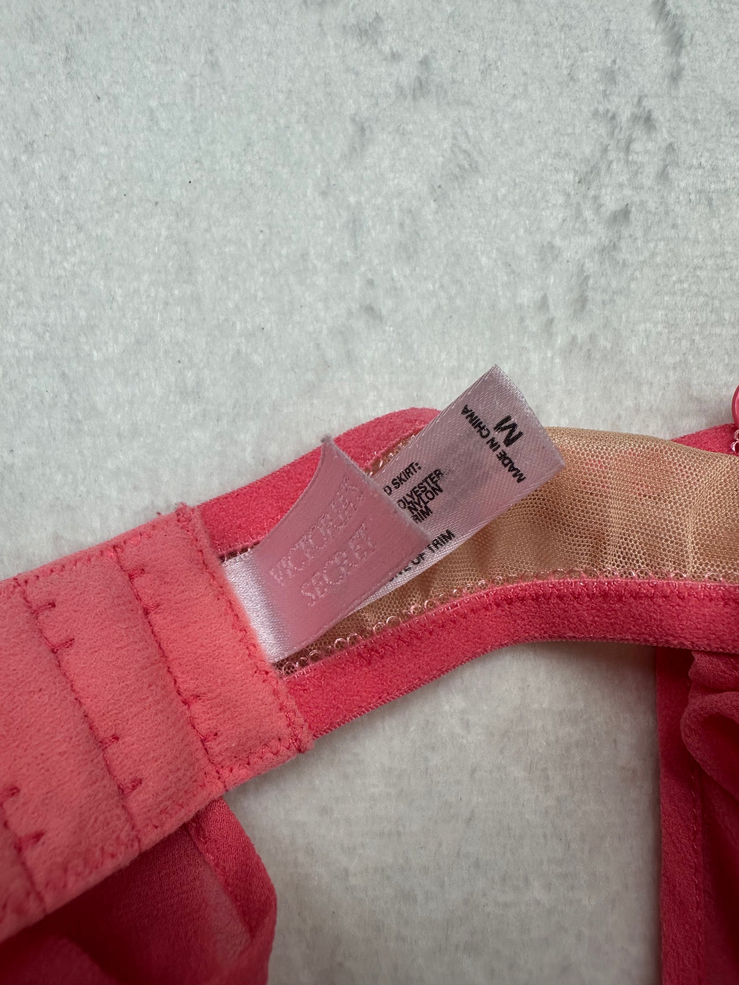 Victoria’s Secret Salmon Silk Milkmaid Chemise M-S