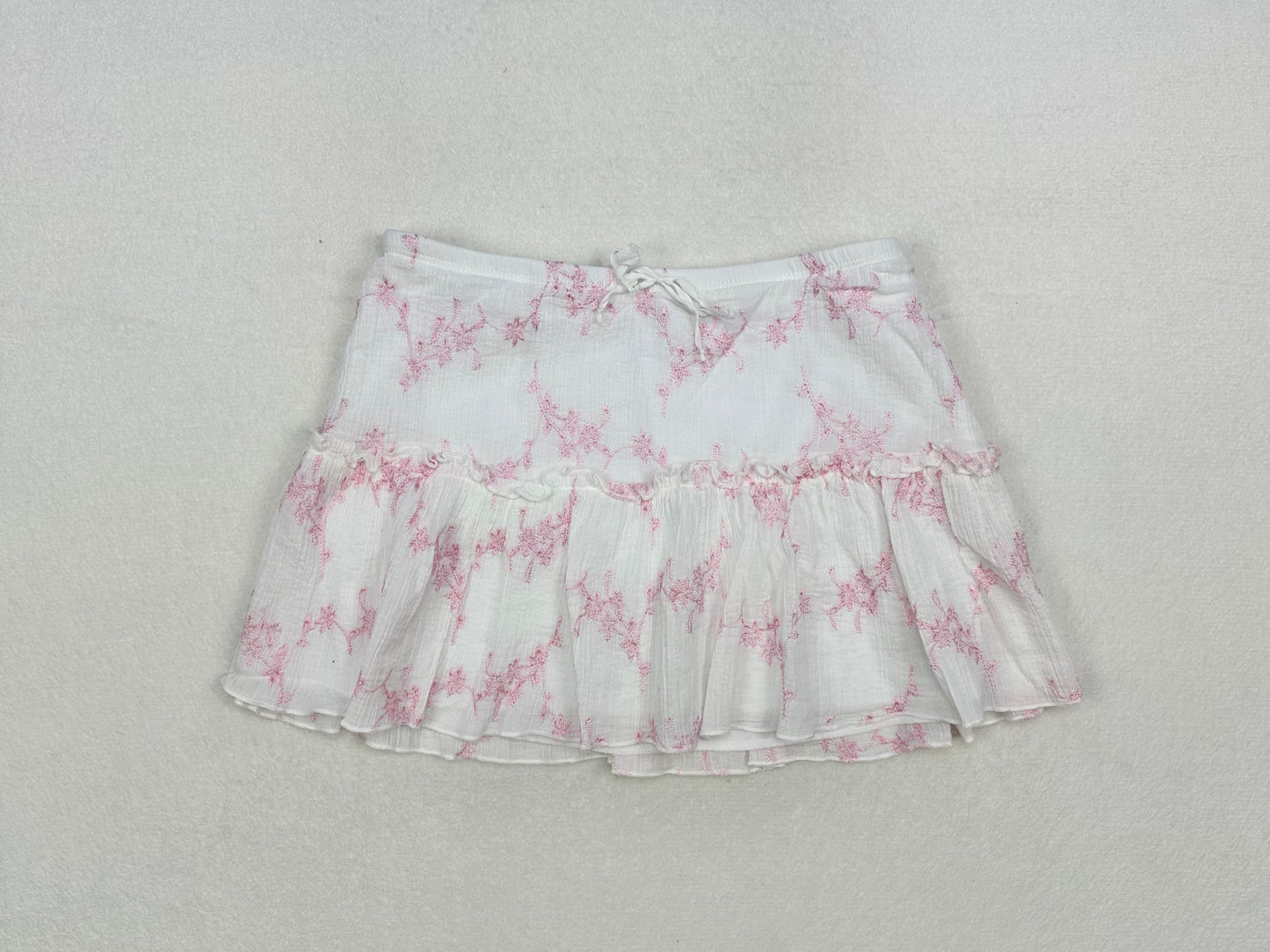 Rare Wet Seal White & Pink Mini Skirt M-S