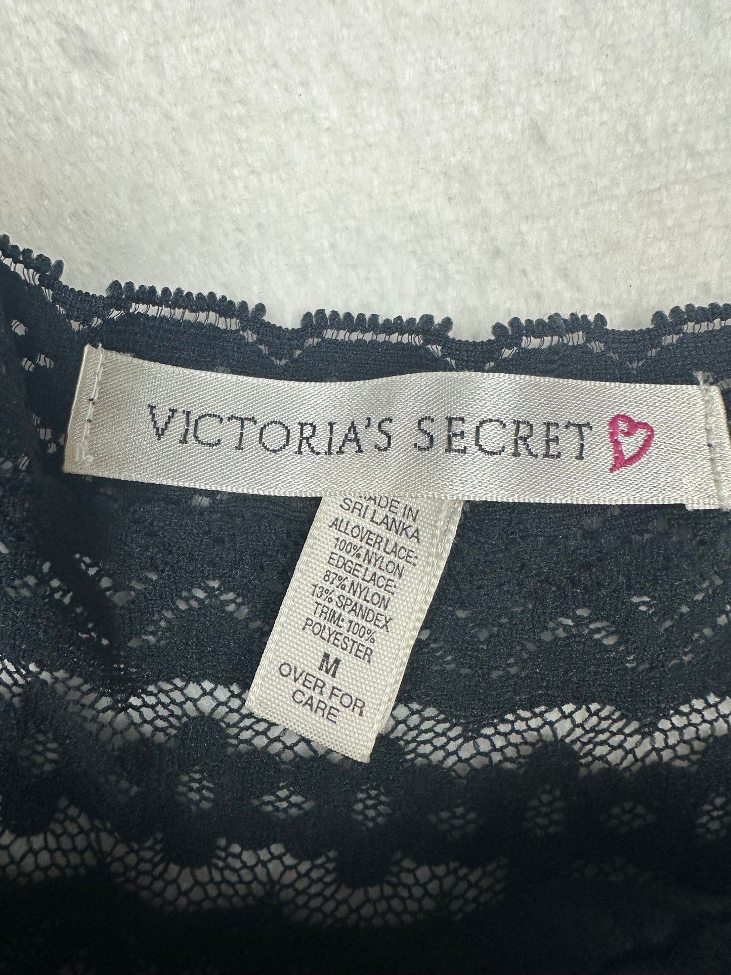 Vintage Victoria’s Secret Black Lace Long Slip M