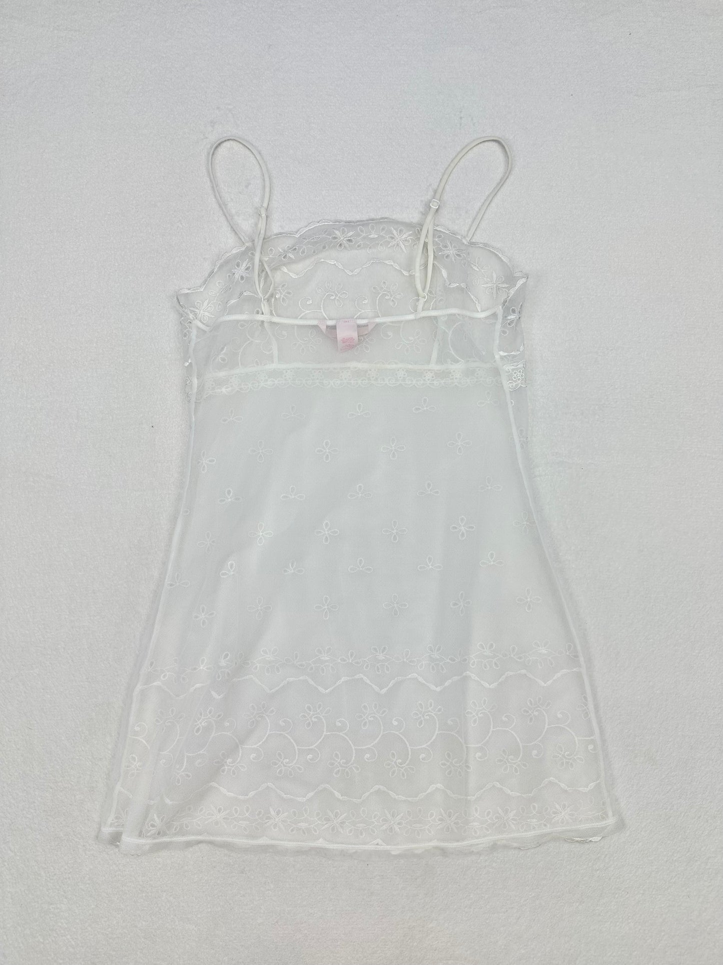 Victoria’s Secret White Eyelet Sheer Milkmaid Slip S