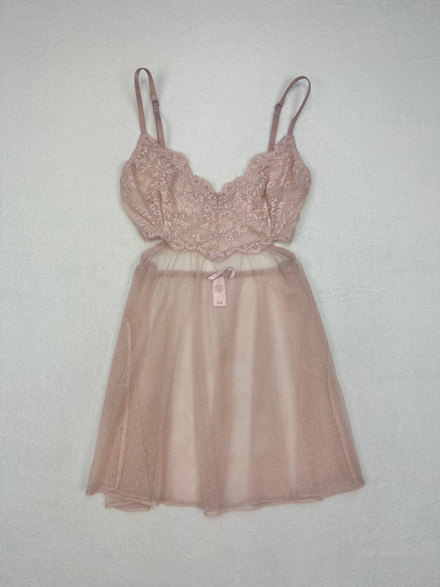 Victoria’s Secret Nude Sheer Lace Ballerina Slip S