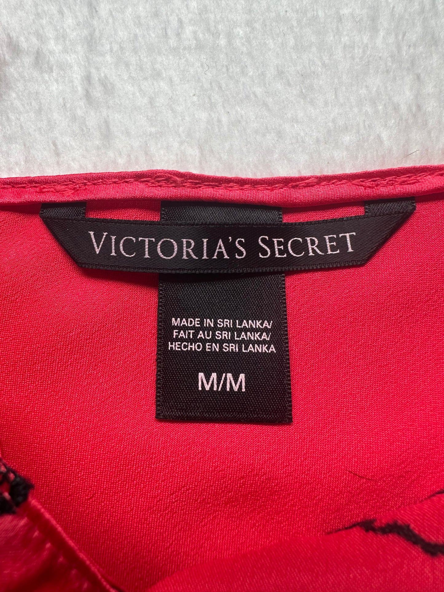 Victoria’s Secret Red & Black Lace Slip M