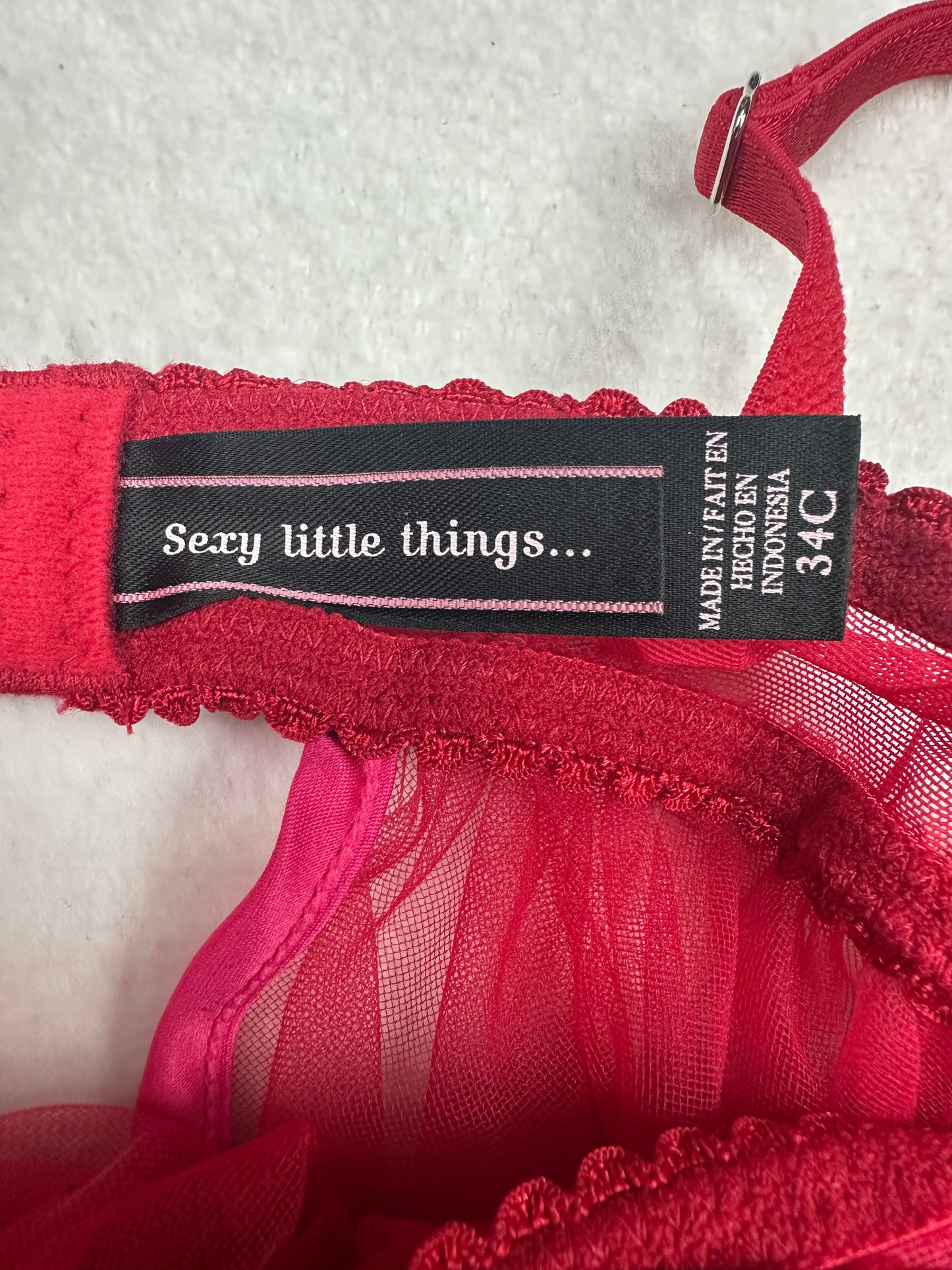 Victoria’s Secret Red & Pink Babydoll 34C