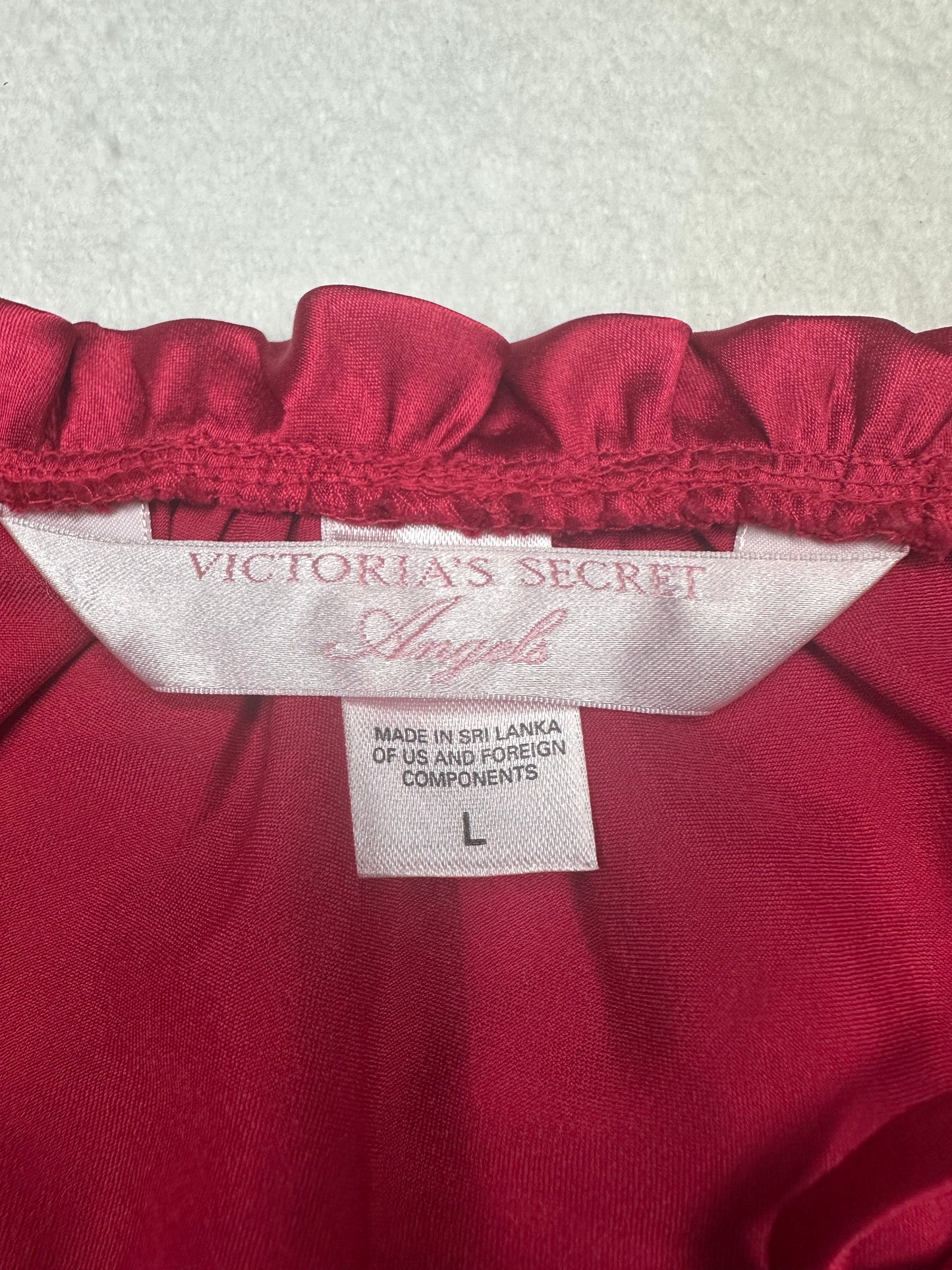 Victoria’s Secret Red Angels Milkmaid Slip L