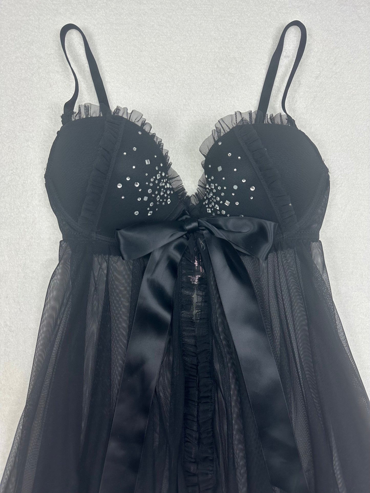 Victoria’s Secret Black Open Front Babydoll 34C