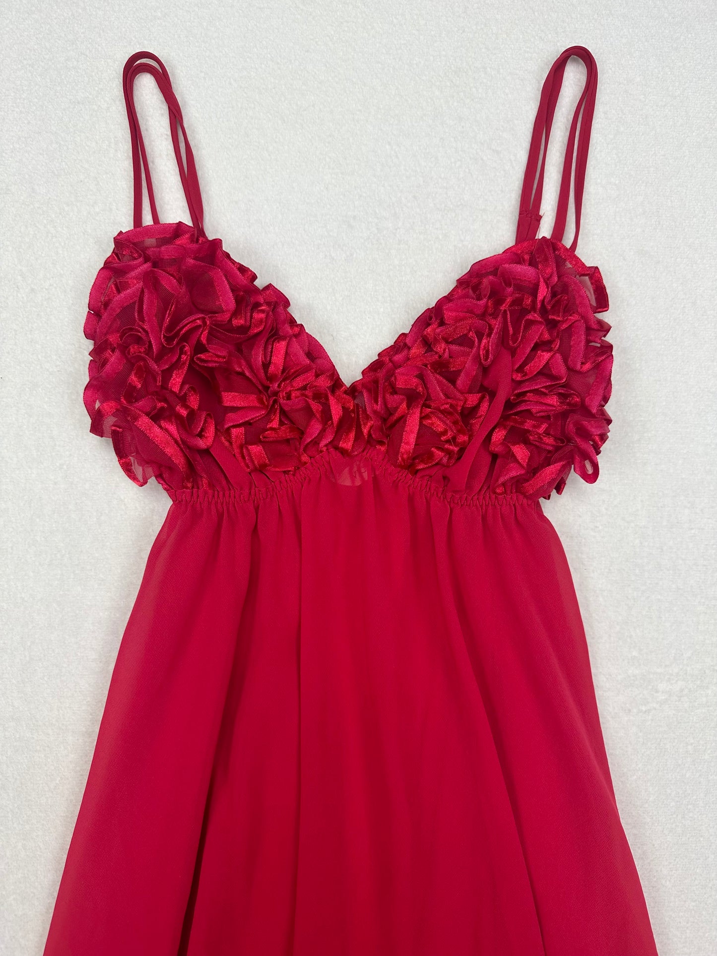 Vintage Victoria’s Secret Red Ruffle Babydoll XS