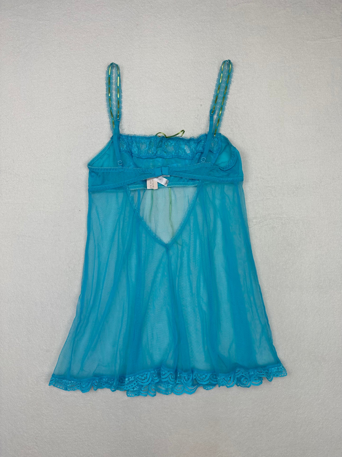 Victoria’s Secret Blue Sheer Milkmaid Slip S