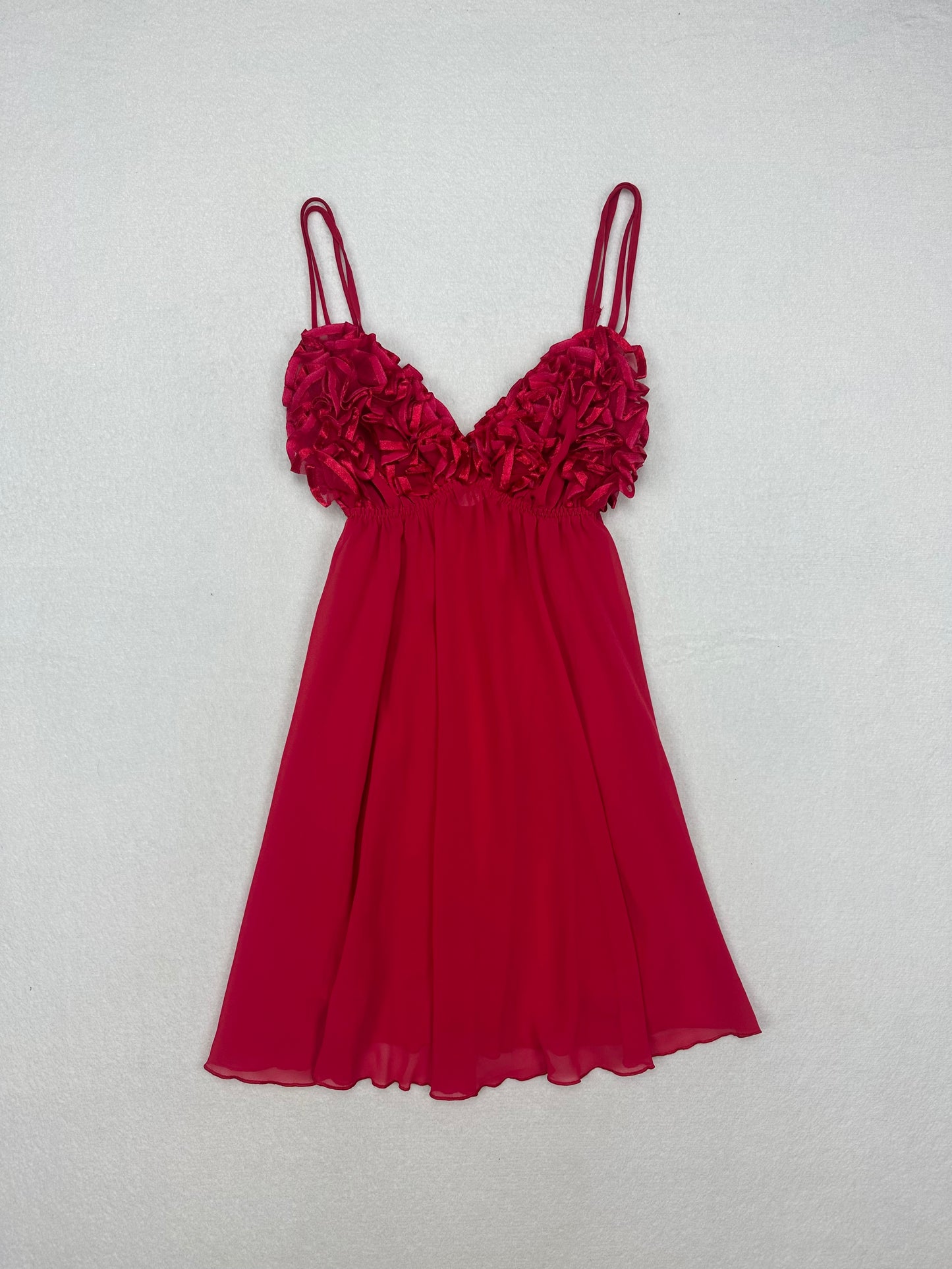 Vintage Victoria’s Secret Red Ruffle Babydoll XS