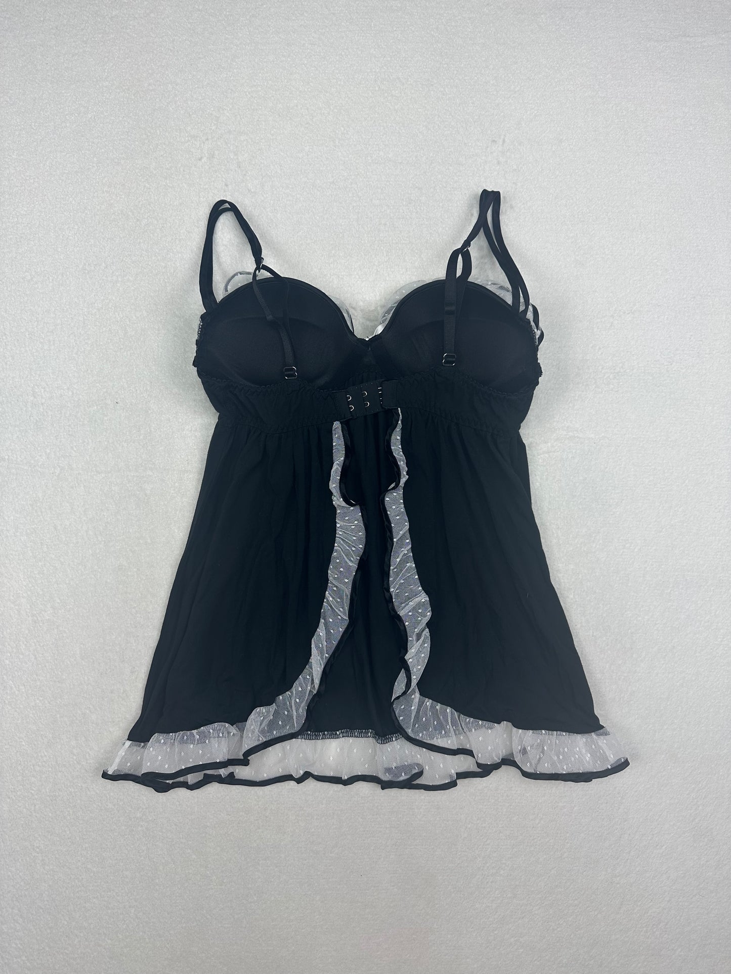 Victoria’s Secret Black & White Soft Open Back Babydoll 34B