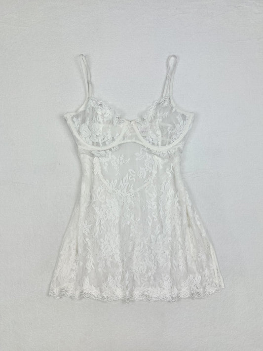 Victoria’s Secret White All Lace Slip XL