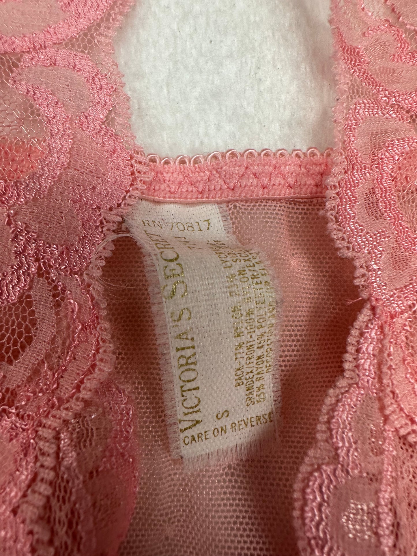 Vintage Victoria’s Secret Pink Lace Bodysuit S/XS