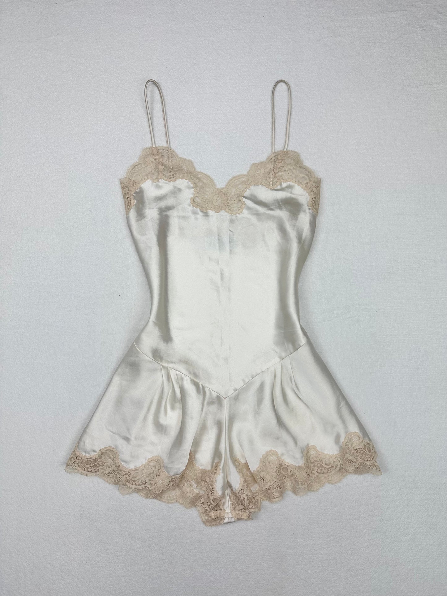 Christian Dior White & Cream Bodysuit M
