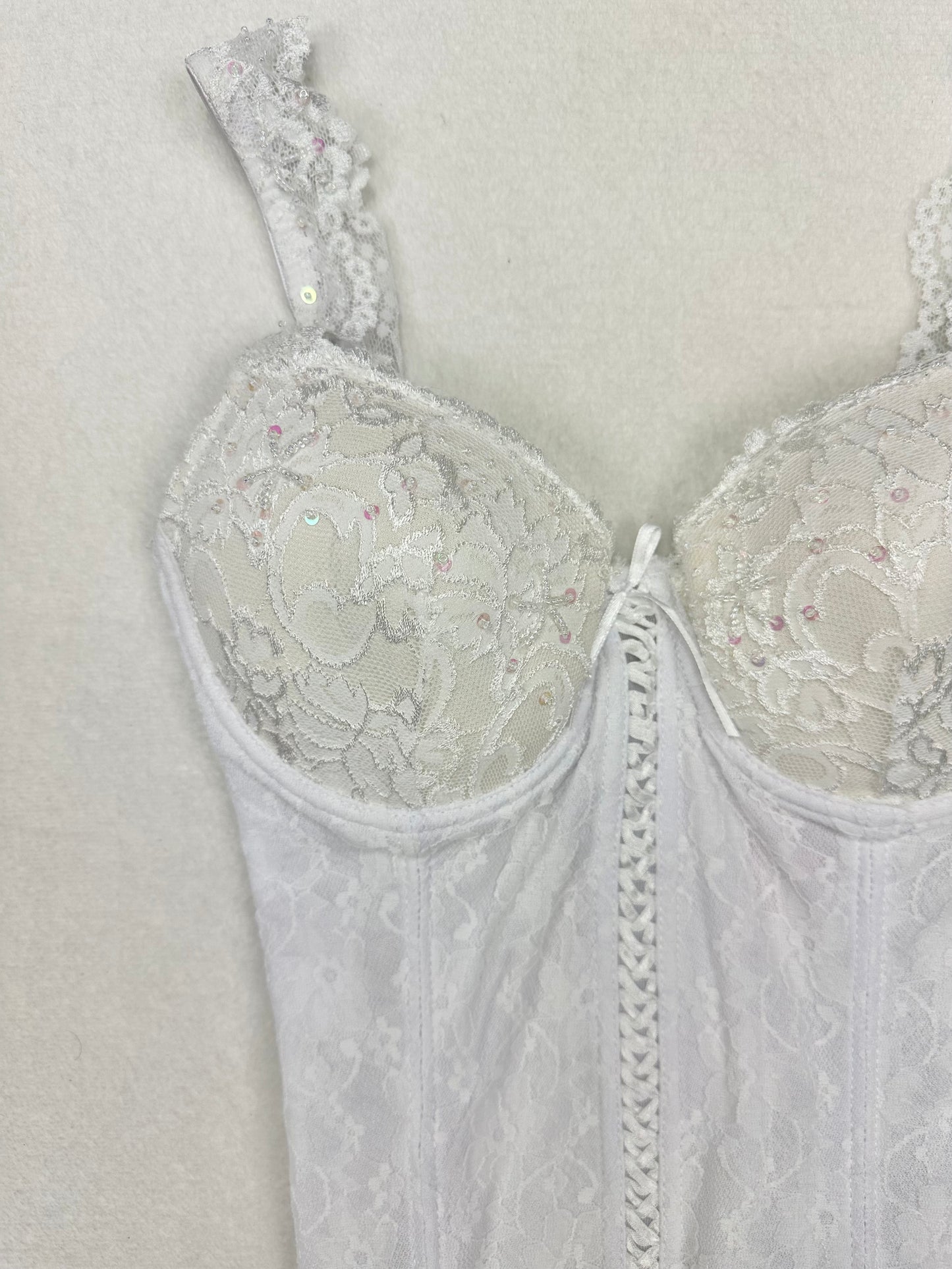 Oh Yes White Lace Bustier S