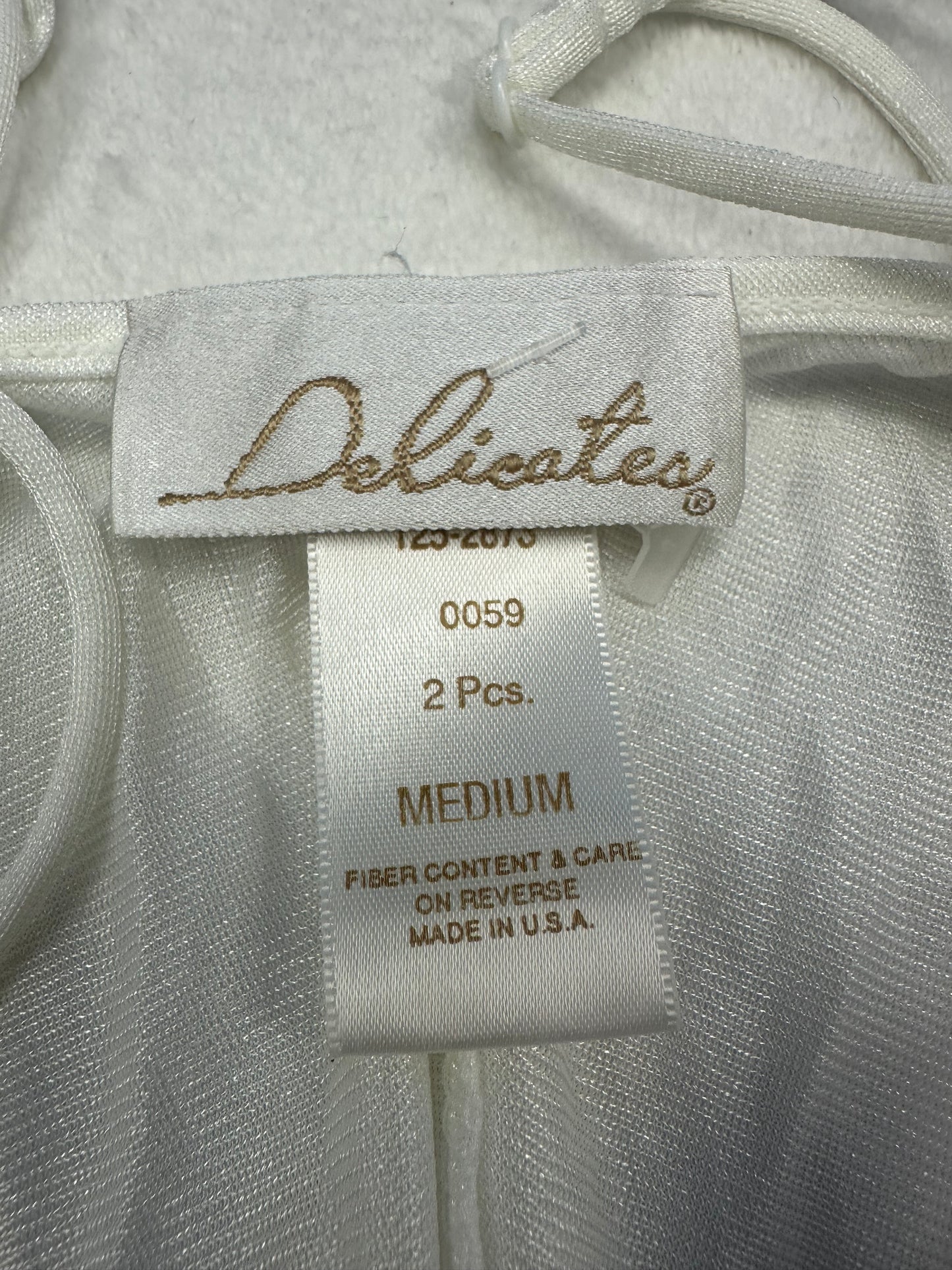 Vintage Delicates White Lace Bodysuit M-S