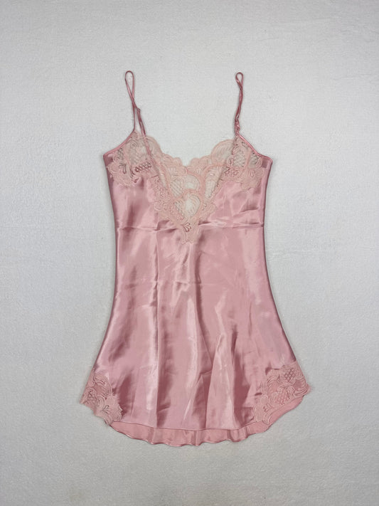 Vintage Victoria’s Secret Gold Label Pink Lace Slip M