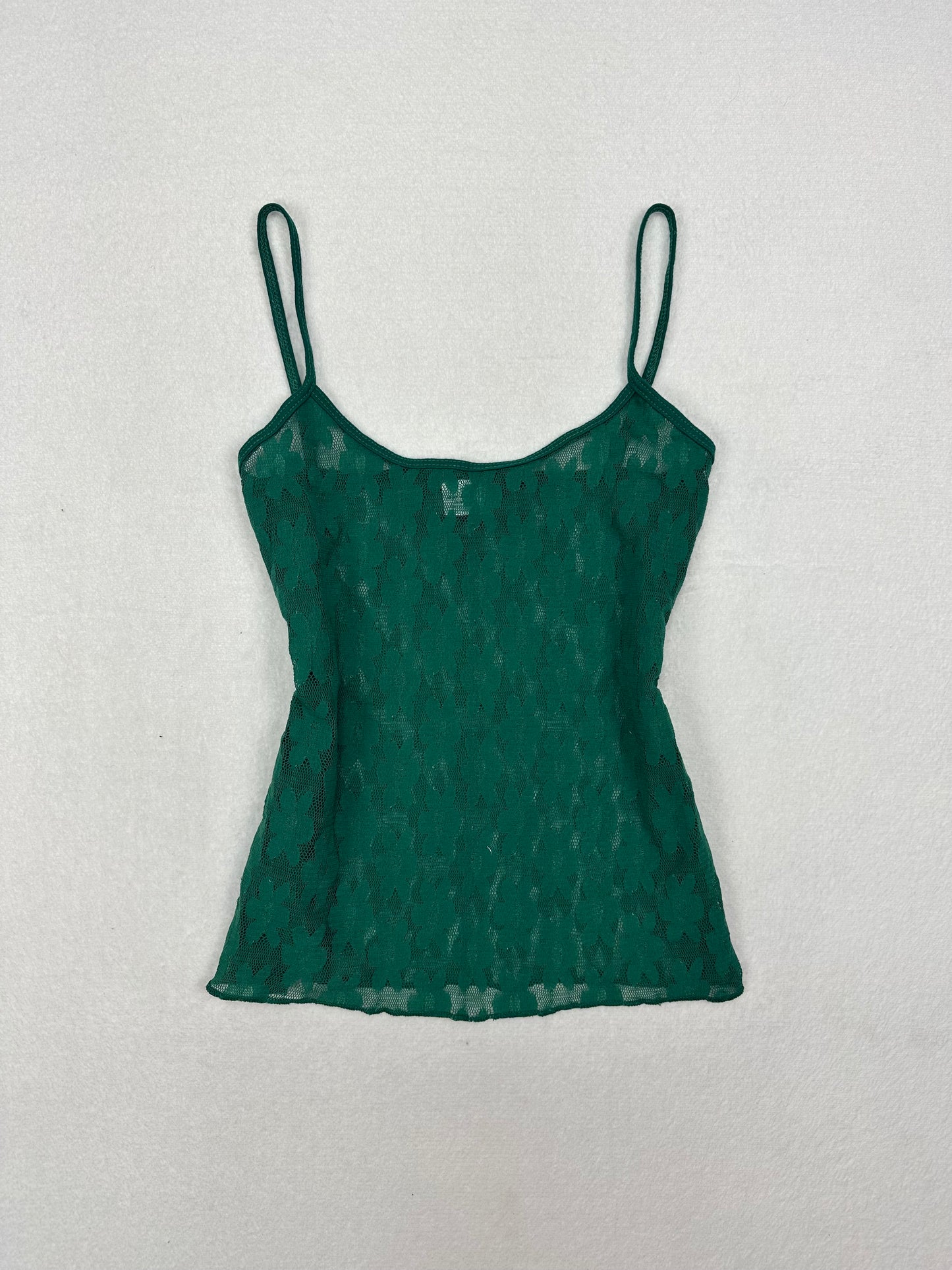 Green Flower Lace Cami L