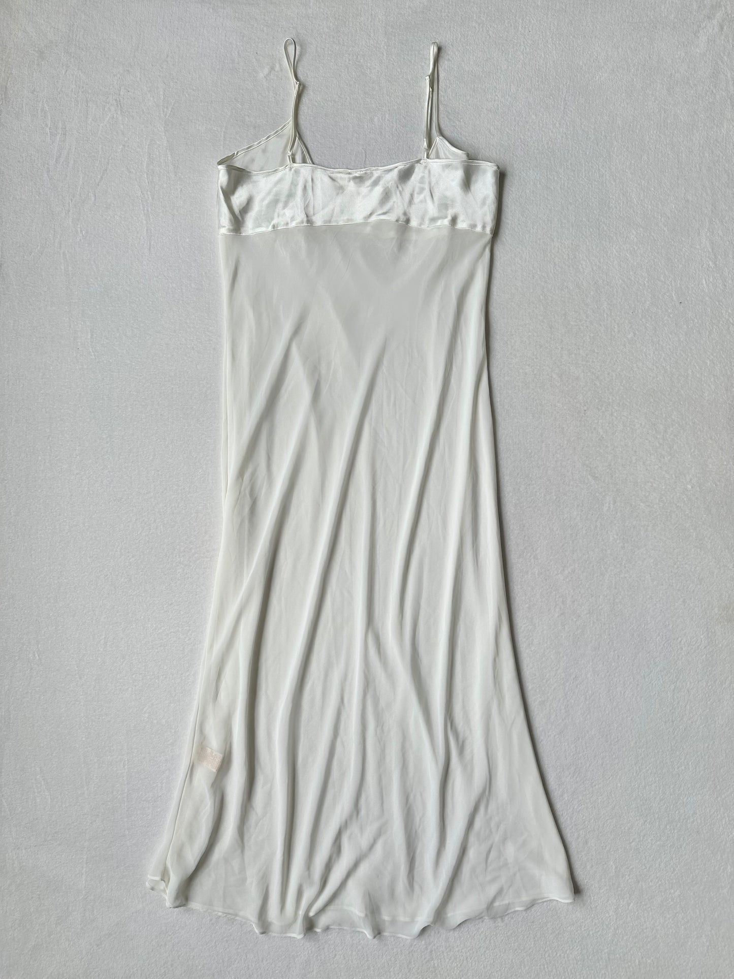 Delicates White Sheer Long Slip L