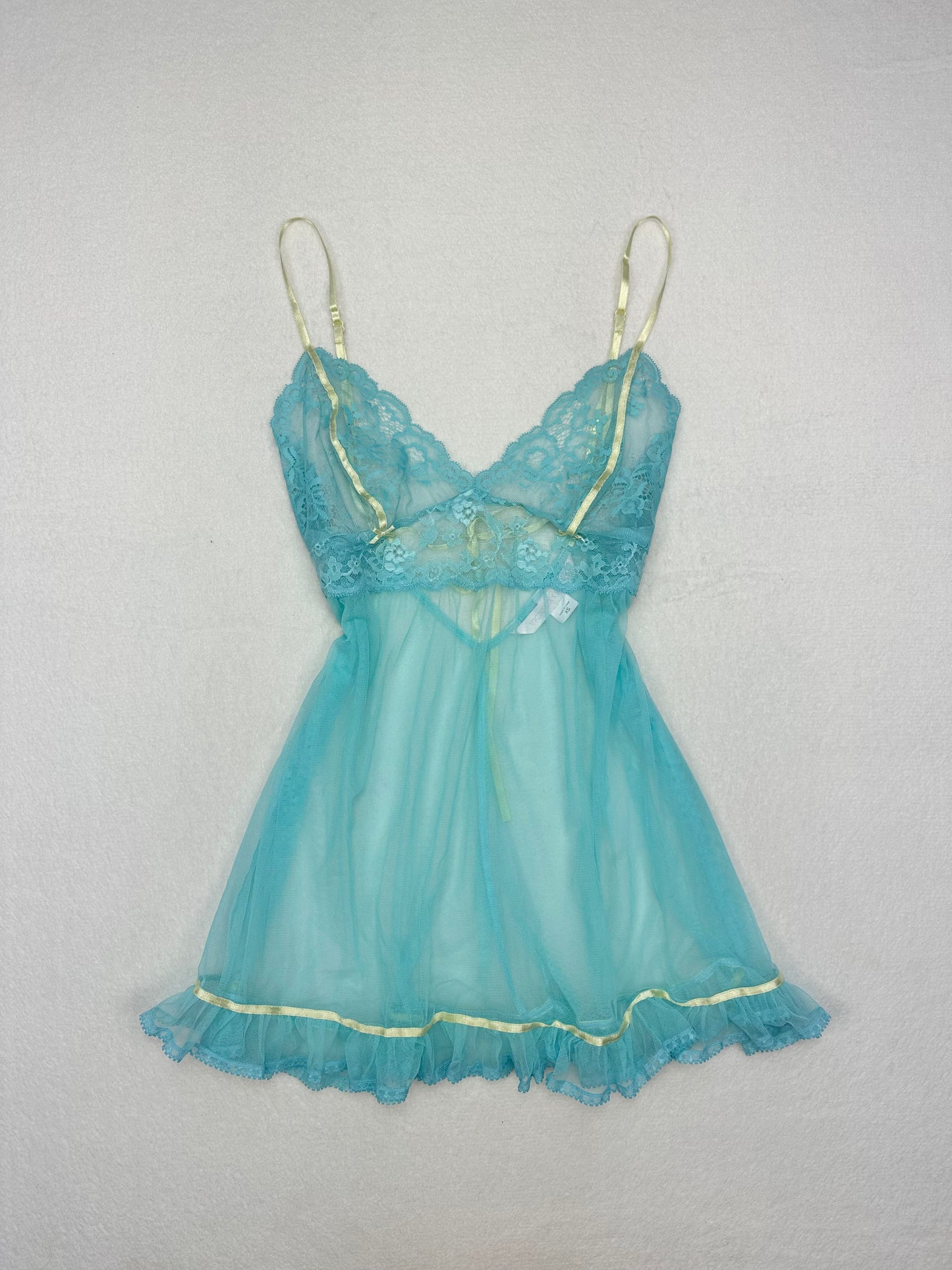 Victoria’s Secret Blue Sheer Lace Babydoll XS