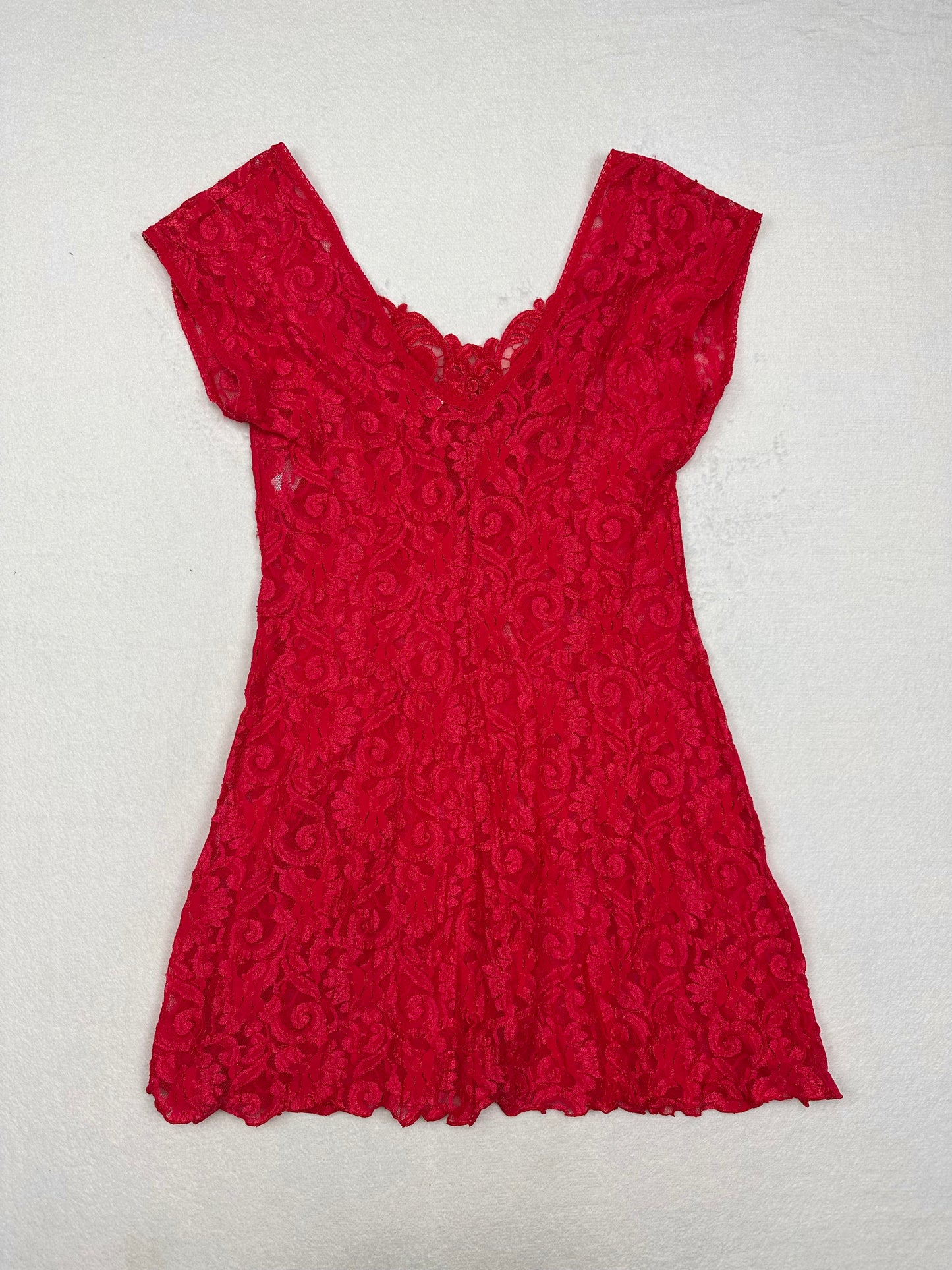 Cinema Etoile Red All Lace Slip M