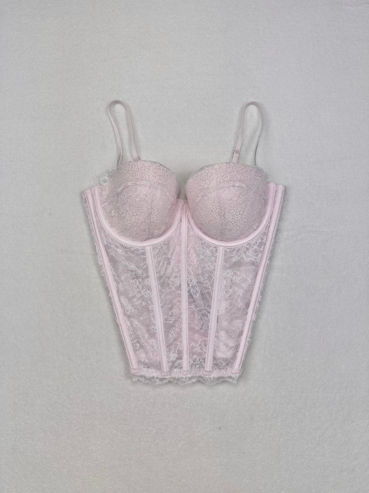 NWT Victoria’s Secret Light Pink Lace Bustier M