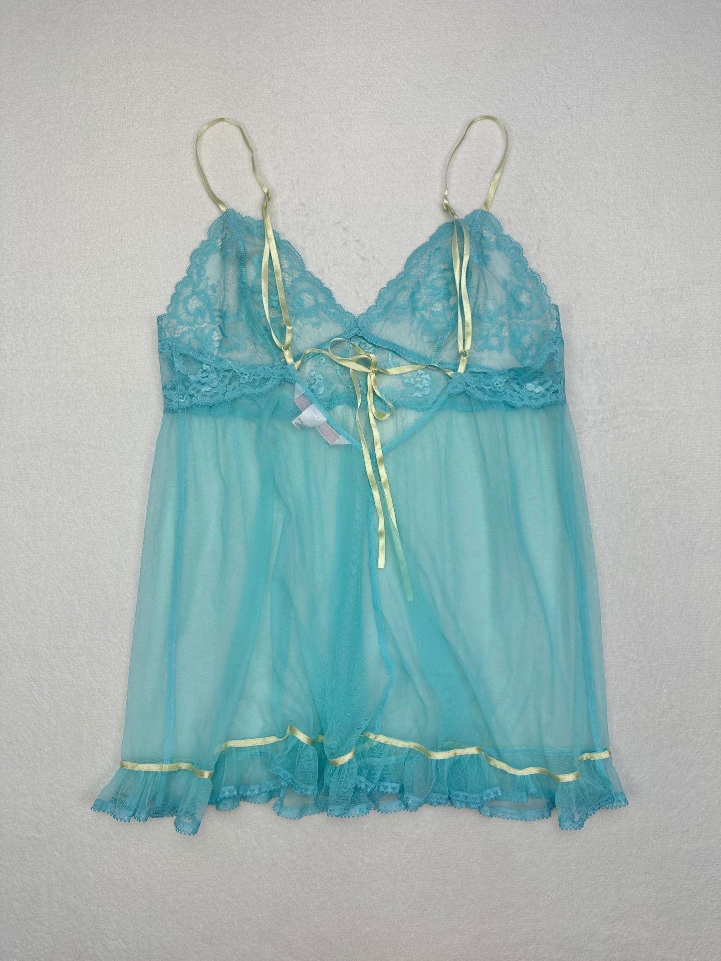 Victoria’s Secret Blue Sheer Lace Babydoll XS