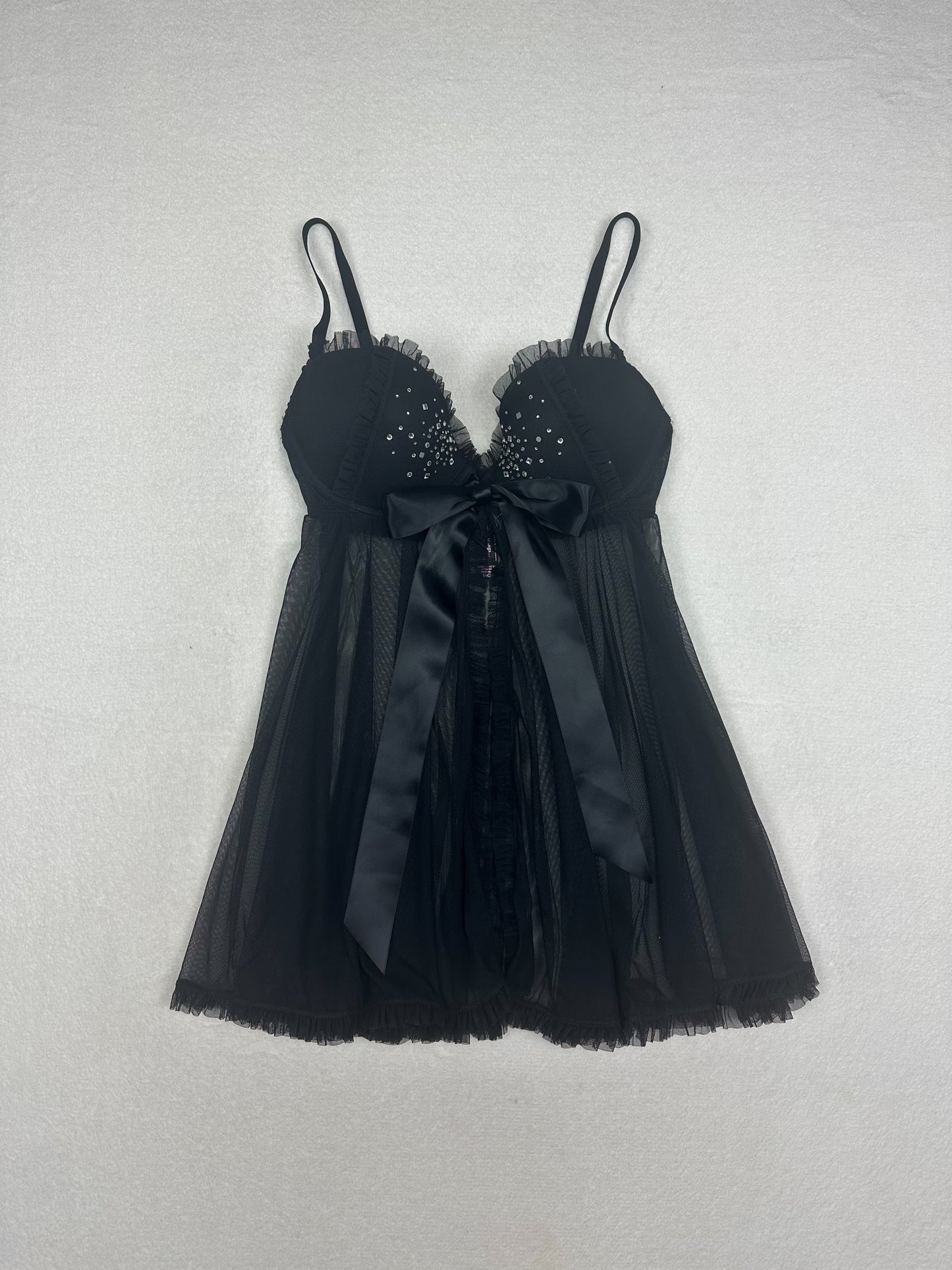 Victoria’s Secret Black Open Front Babydoll 34C