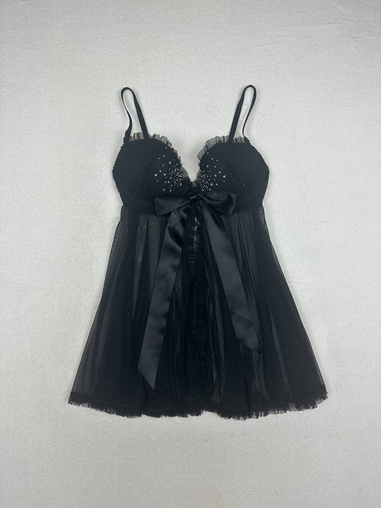 Victoria’s Secret Black Open Front Babydoll 34C