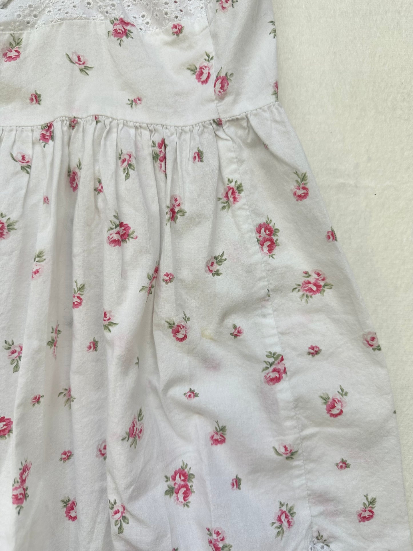 Victoria’s Secret White & Pink Floral Cottage Babydoll XS-S