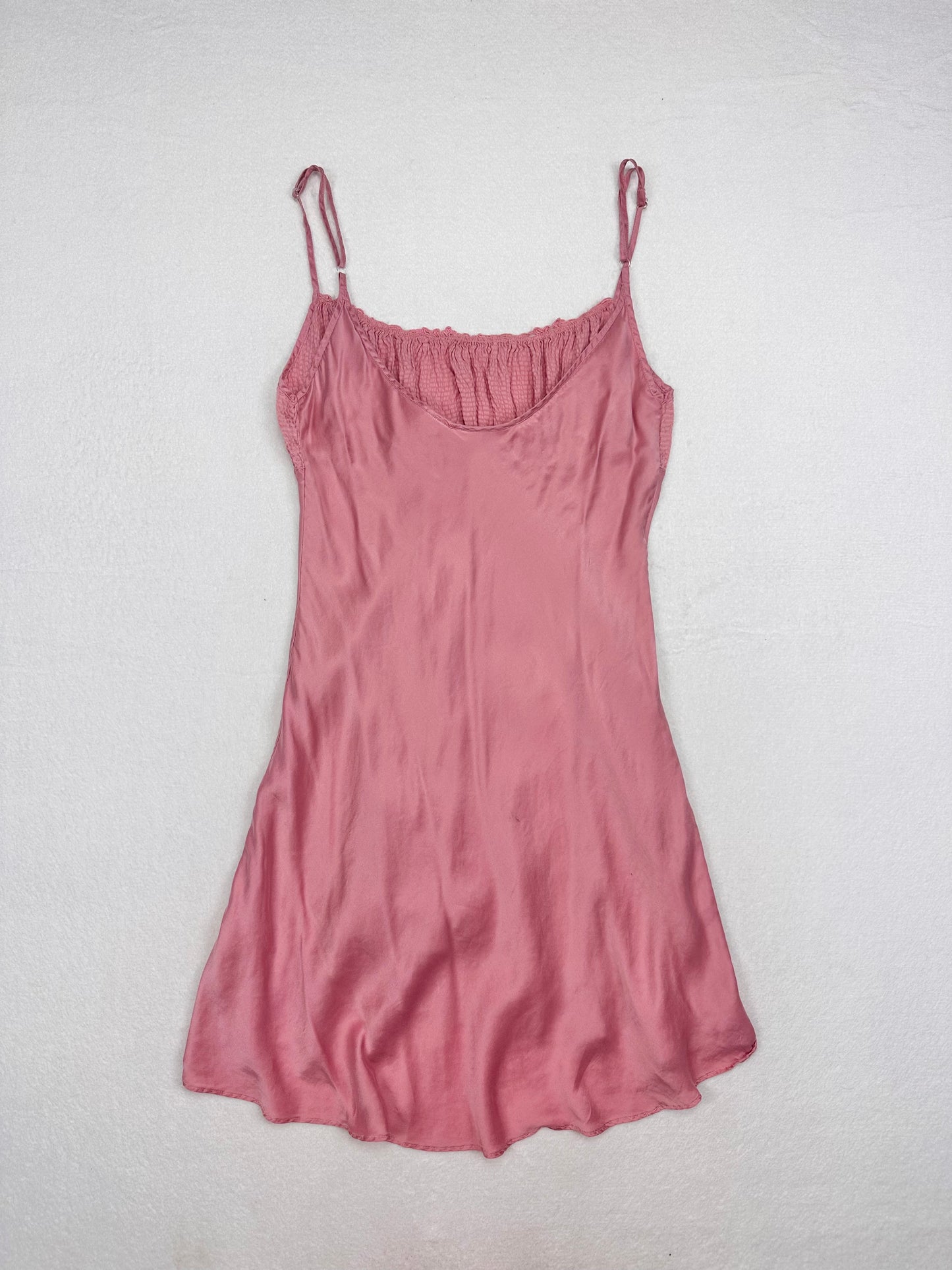 Rare Vintage Victoria’s Secret Gold Label Pink Silk Milkmaid Slip S