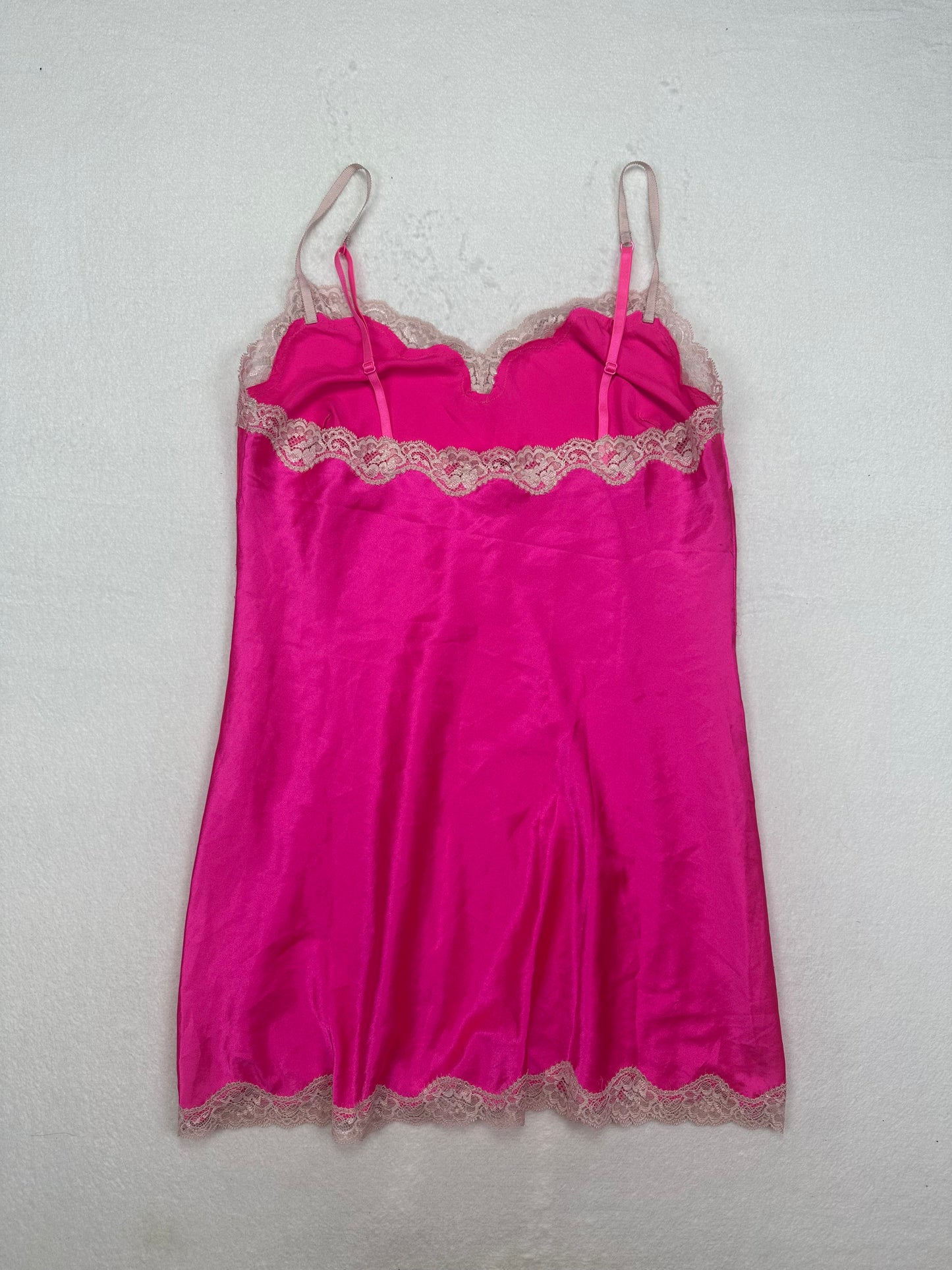 Victoria’s Secret Hot Pink & Cream Slip M