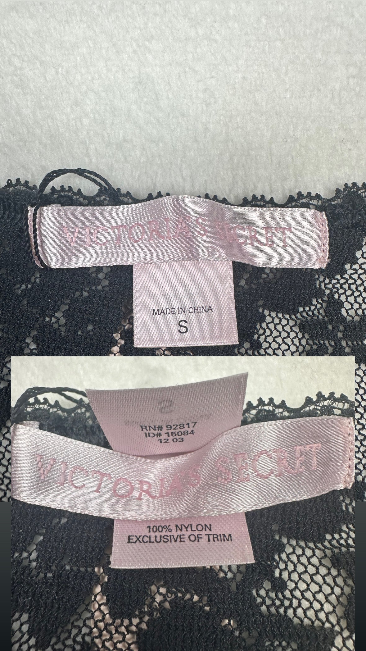 Victoria’s Secret Black All Lace Milkmaid Slip S