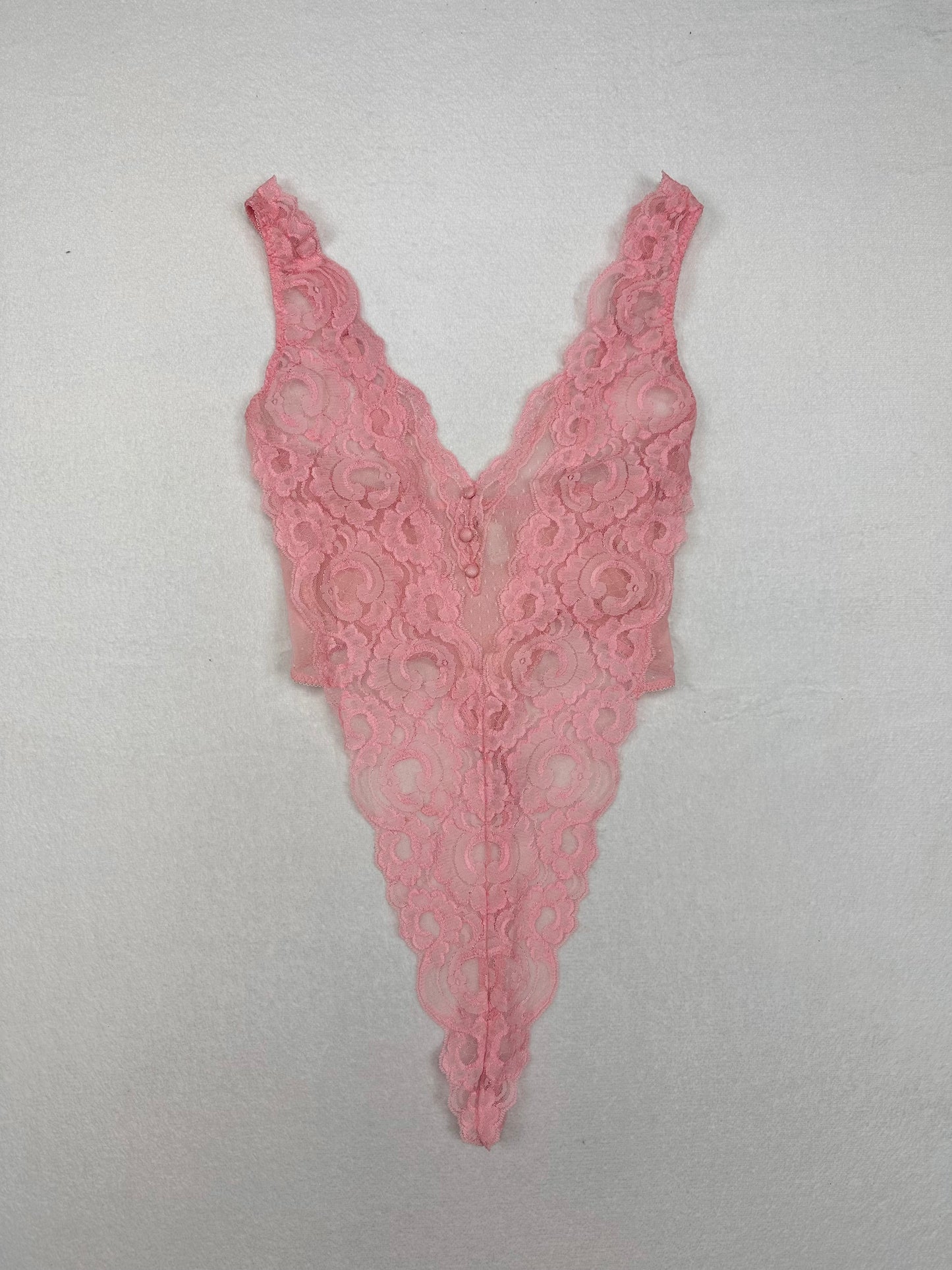 Vintage Victoria’s Secret Pink Lace Bodysuit S/XS