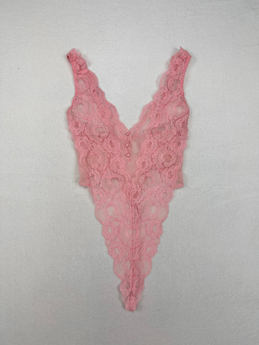 Vintage Victoria’s Secret Pink Lace Bodysuit S/XS